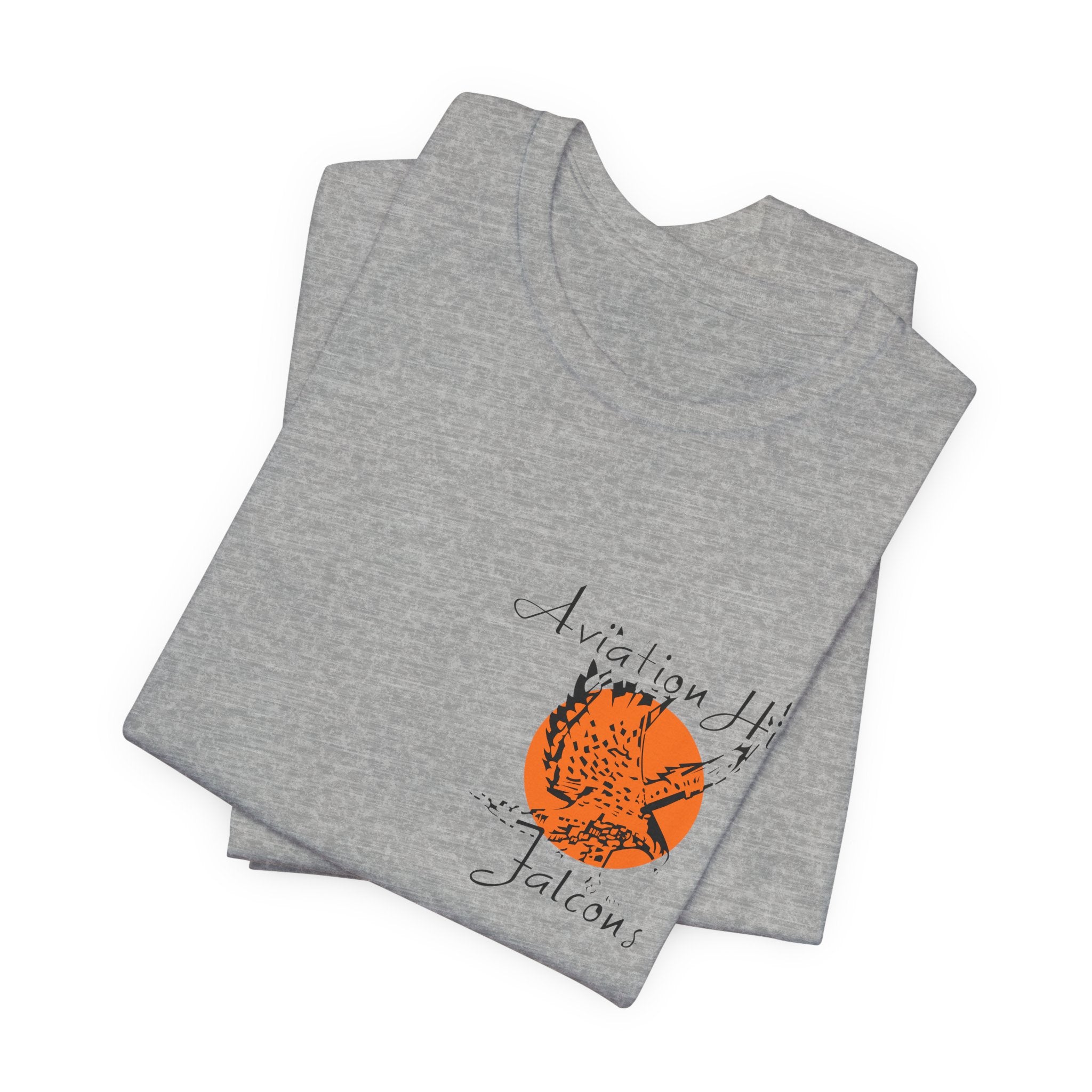 Aviation High School Signage Logo - Many Colors - Unisex Jersey Short Sleeve Tee