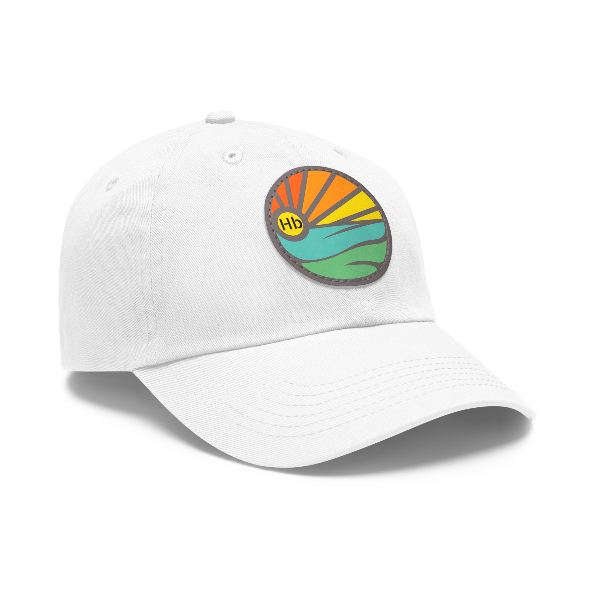 Hermosa Beach Sunset Wave Patch Hat | Mom and Dad Hat with Round Leather Patch #HermosaBeach