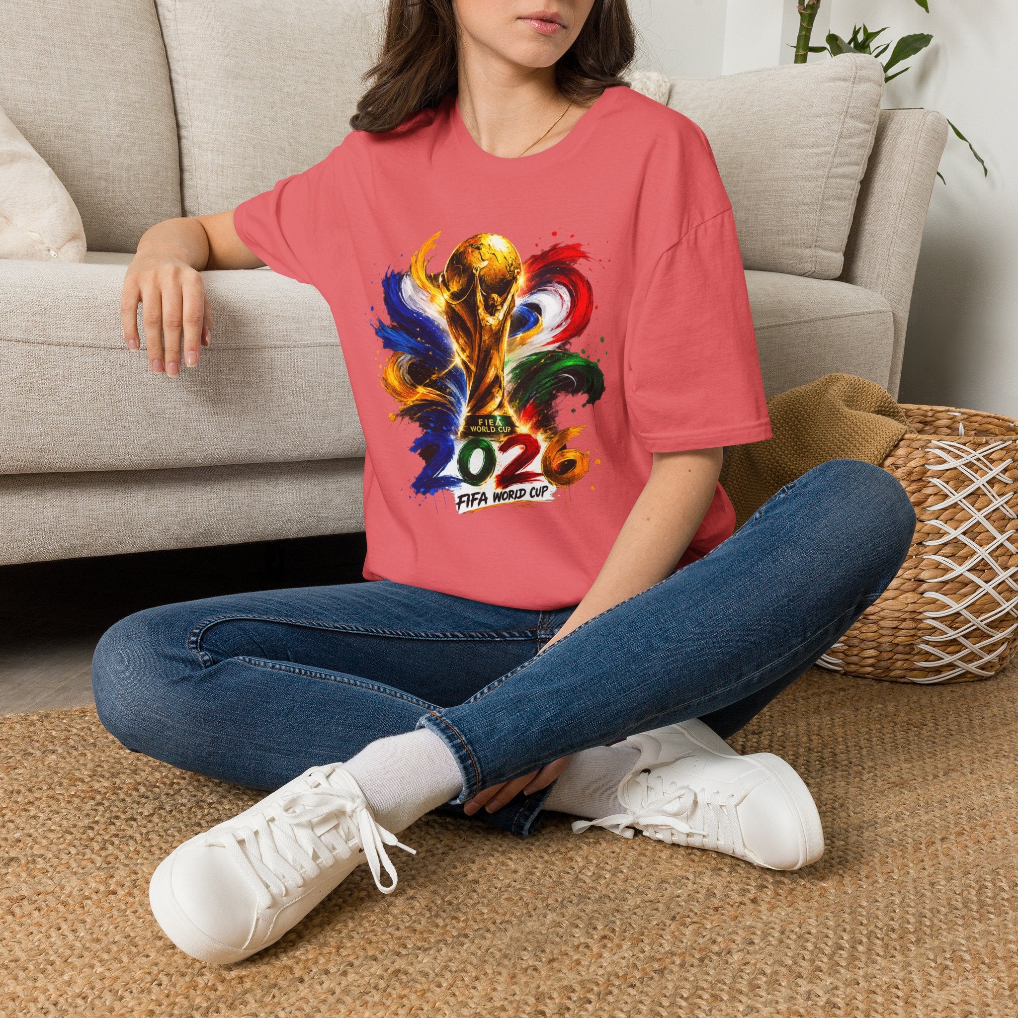 World Cup 2026 T-Shirt — Colorful FIFA Trophy Graphic