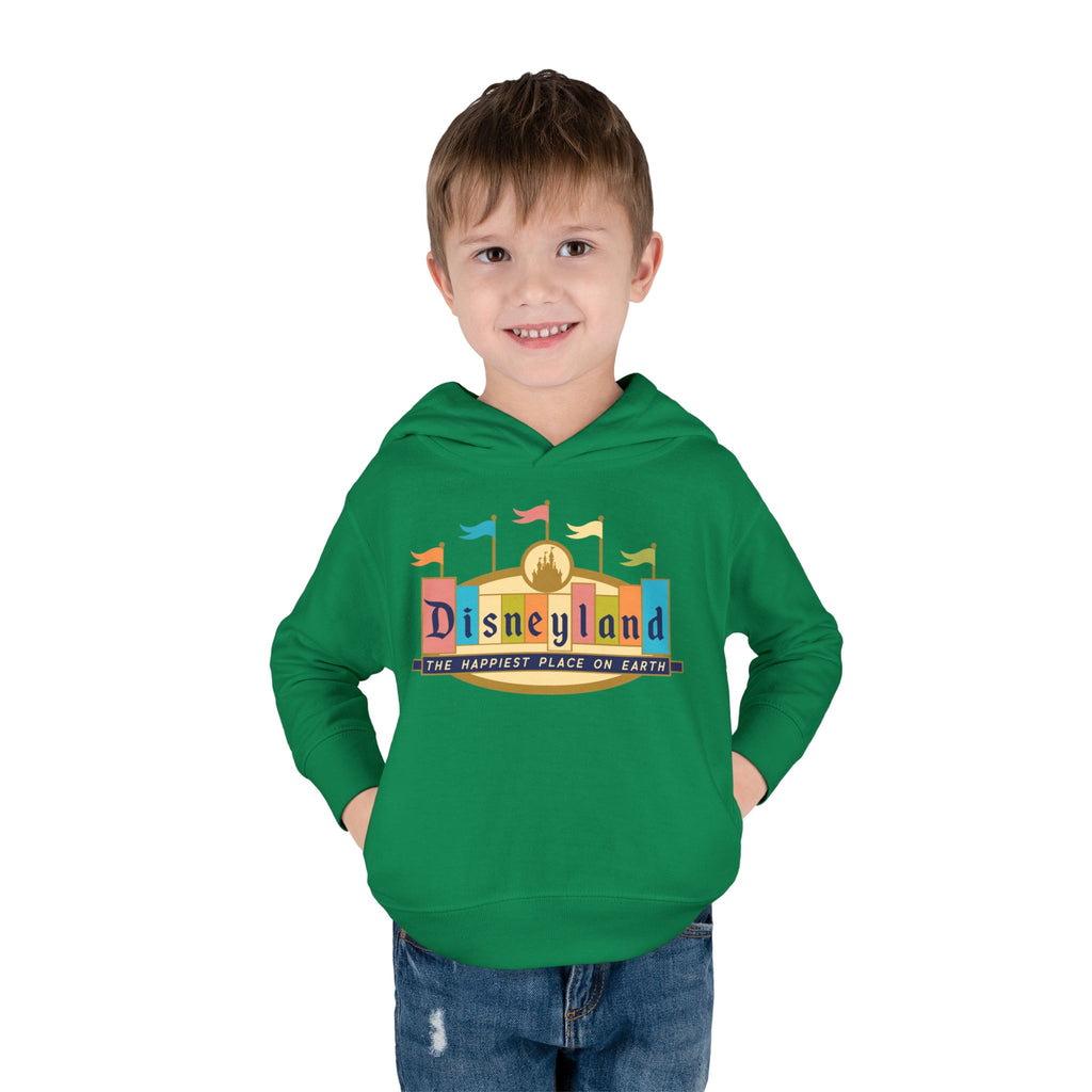 Disneyland way Back Machine Retro Logo Toddler Hoodie | Kids Pullover