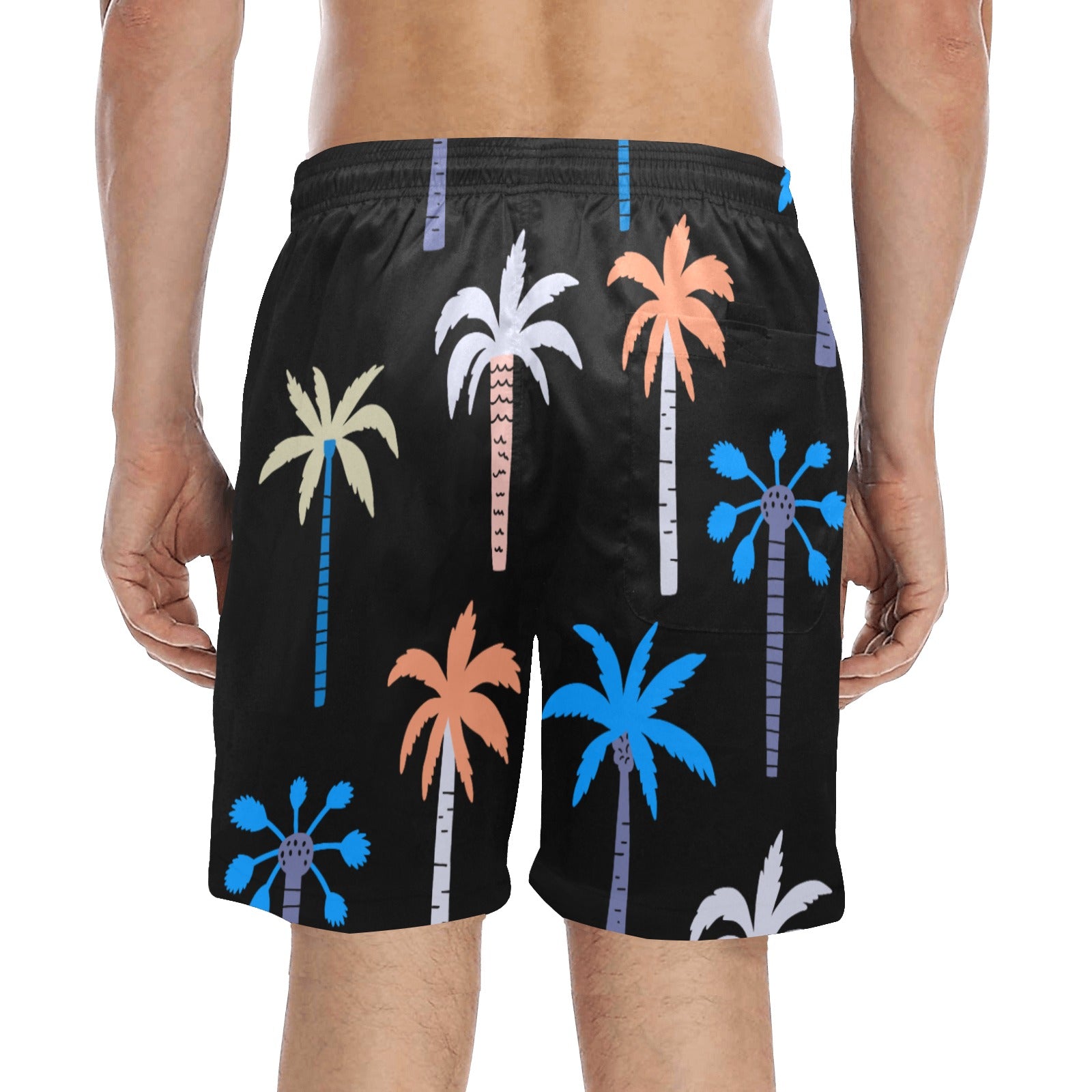 Palm Tree Men's Mid-Length Beach Shorts Free Shipping