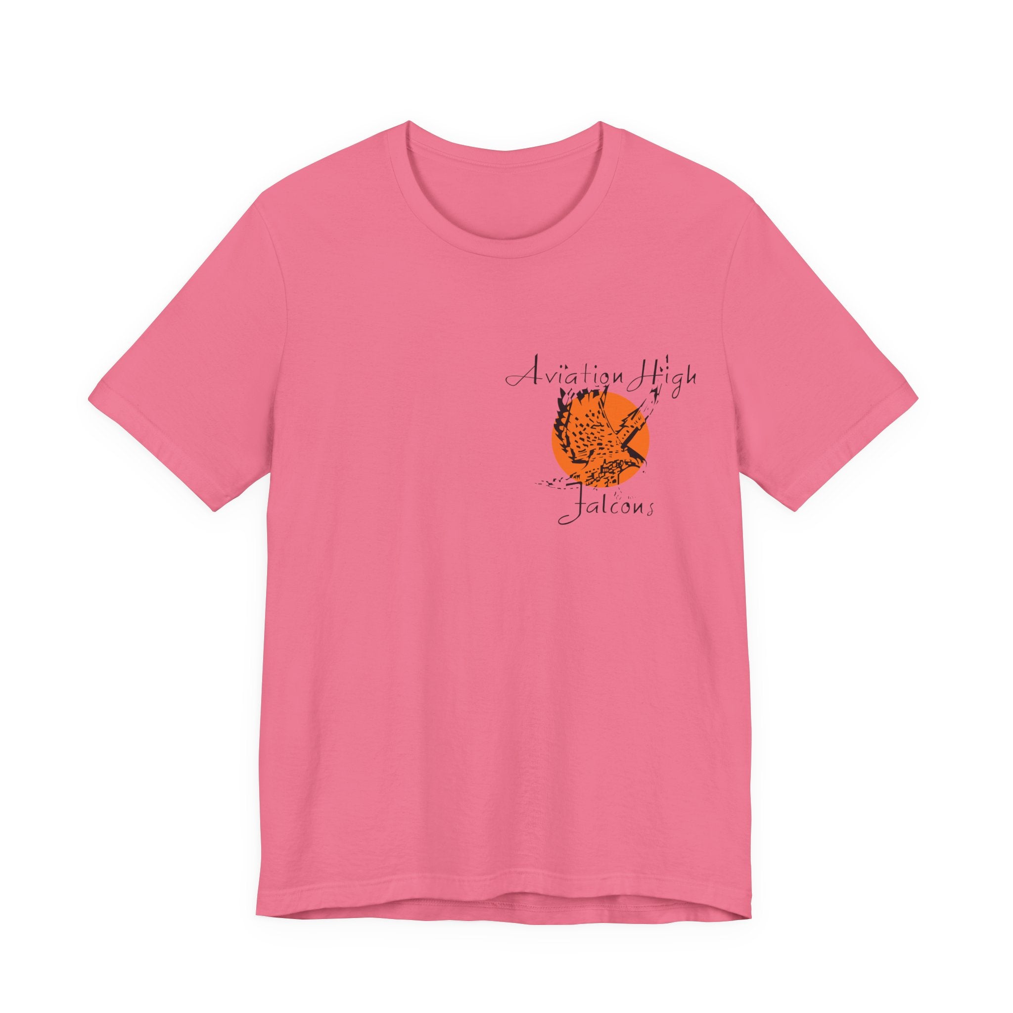 Aviation High School Signage Logo - Many Colors - Unisex Jersey Short Sleeve Tee