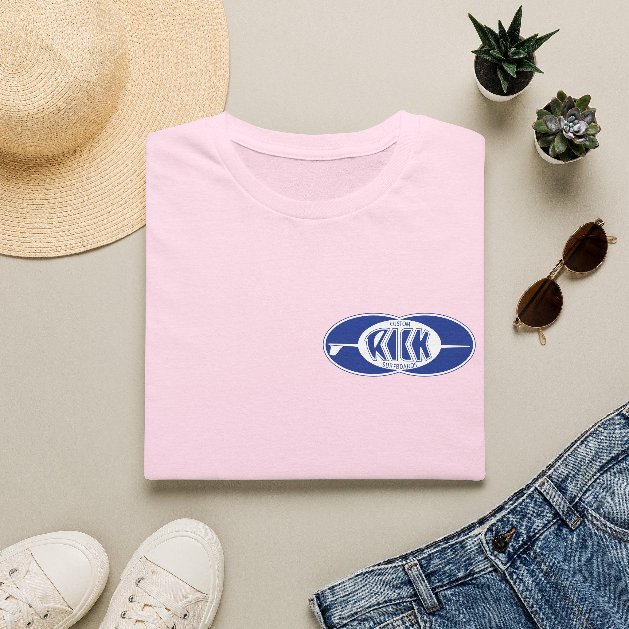 Rick Surfboards Unisex Softstyle T-Shirt Old School Hermosa Beach
