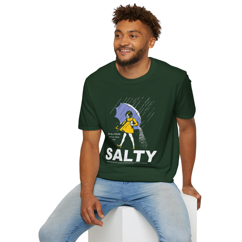 Salty Rainy Day Graphic T-Shirt — Girl with Umbrella Illustration