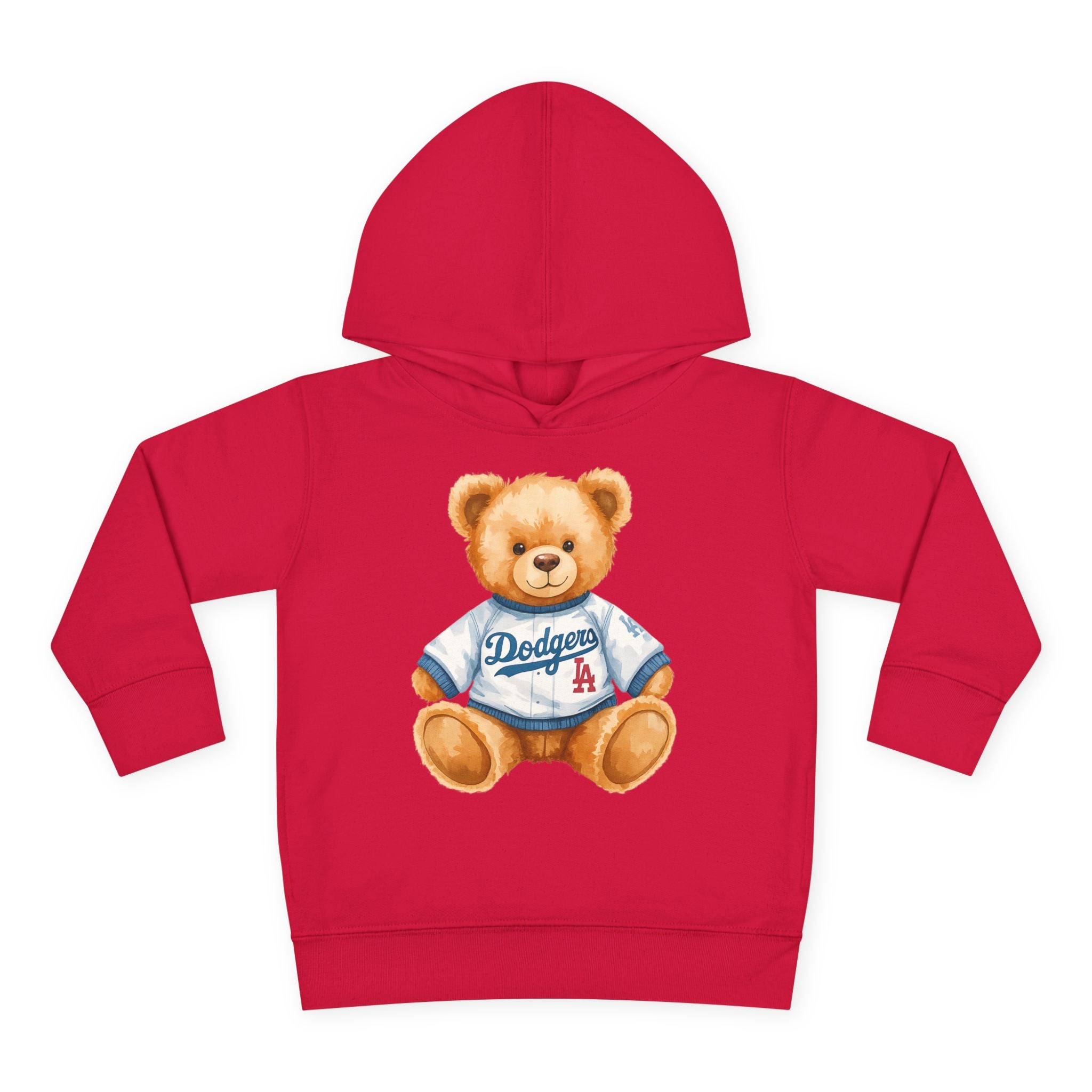 Teddy Bear in Jersey Hoodie | Toddler Pullover Fleece