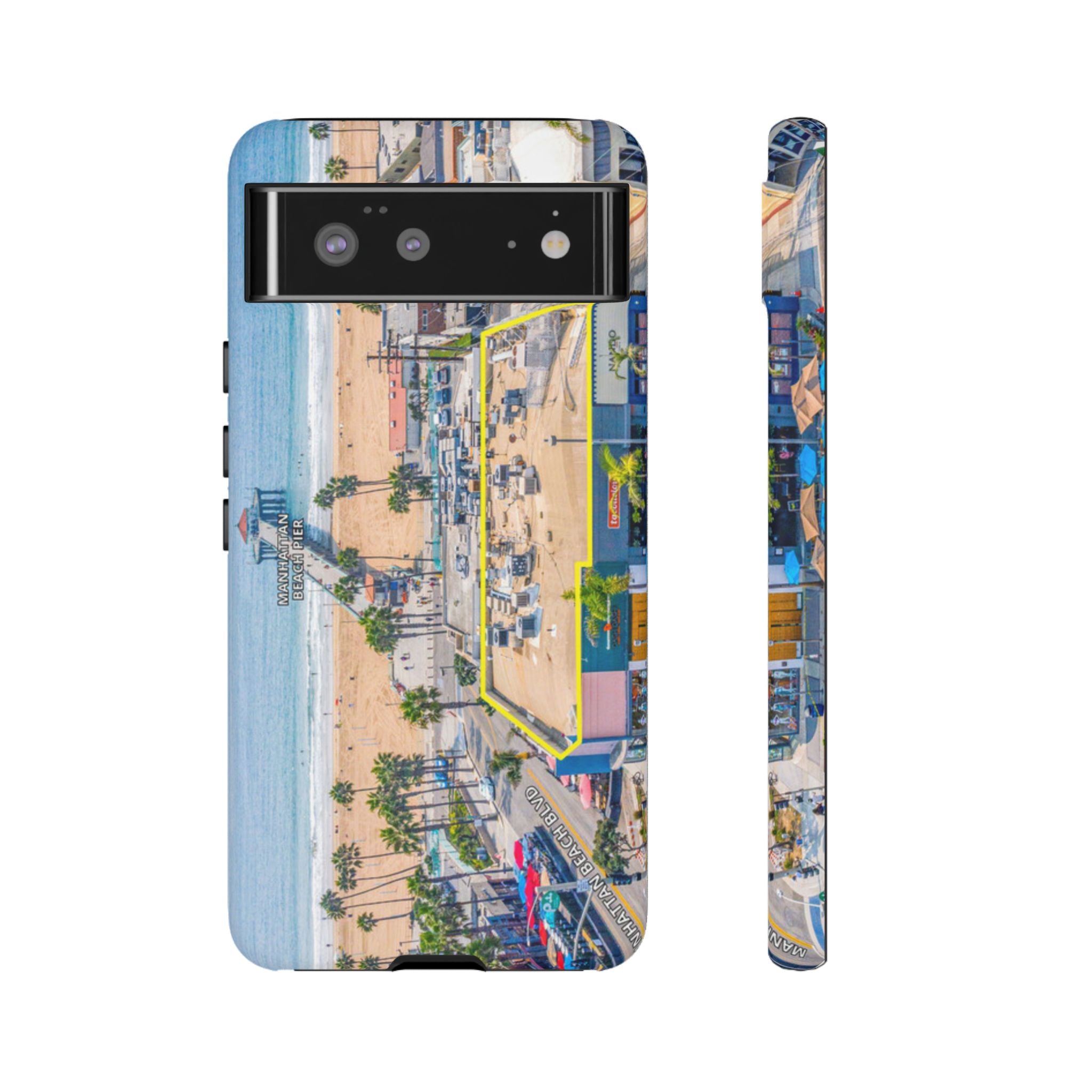 Phone Cases, Manhattan Beach California iPhone Samsung Google Tough Cases, Beach Lovers Gifts, Coastal Accessories, Ocean Phone Covers,