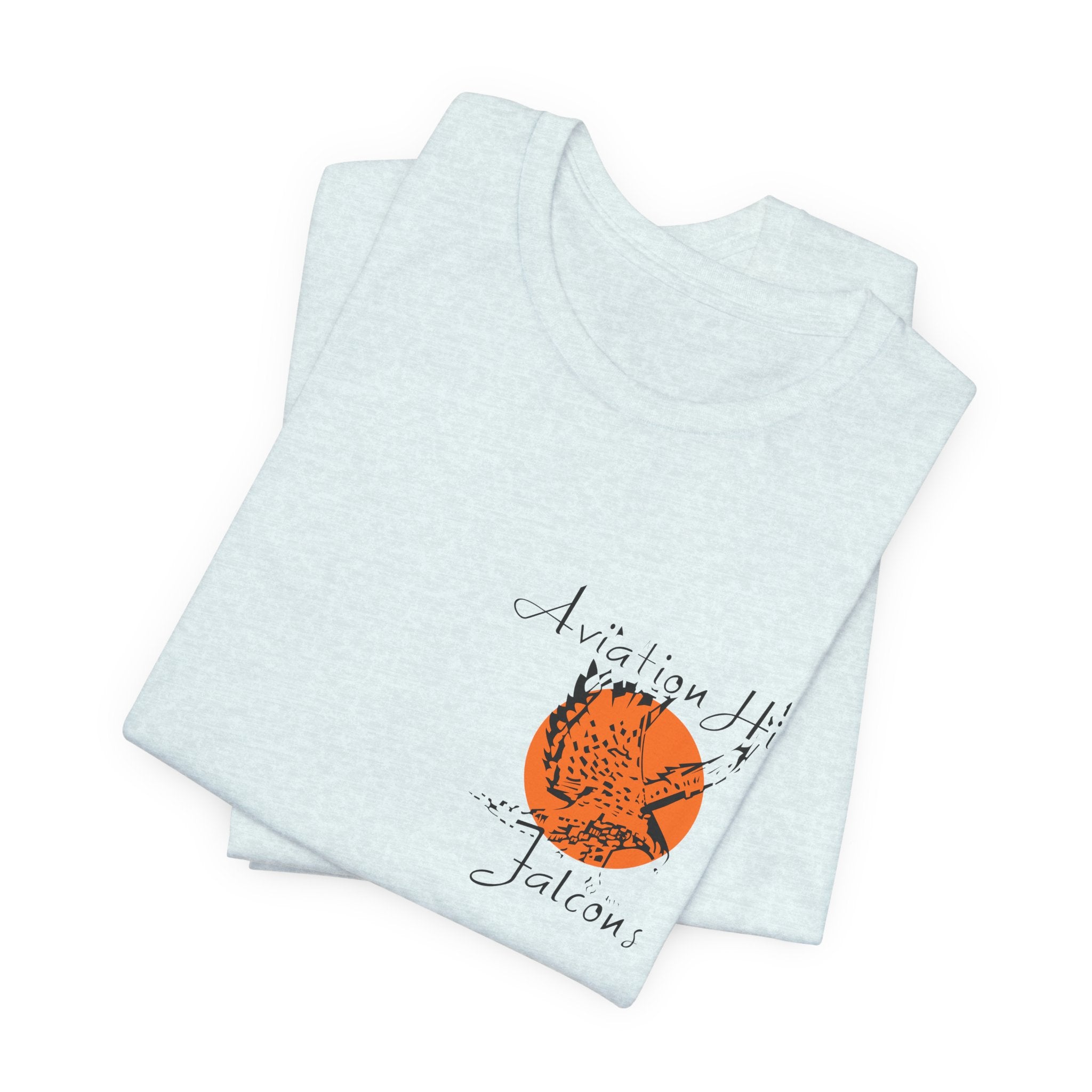 Aviation High School Signage Logo - Many Colors - Unisex Jersey Short Sleeve Tee