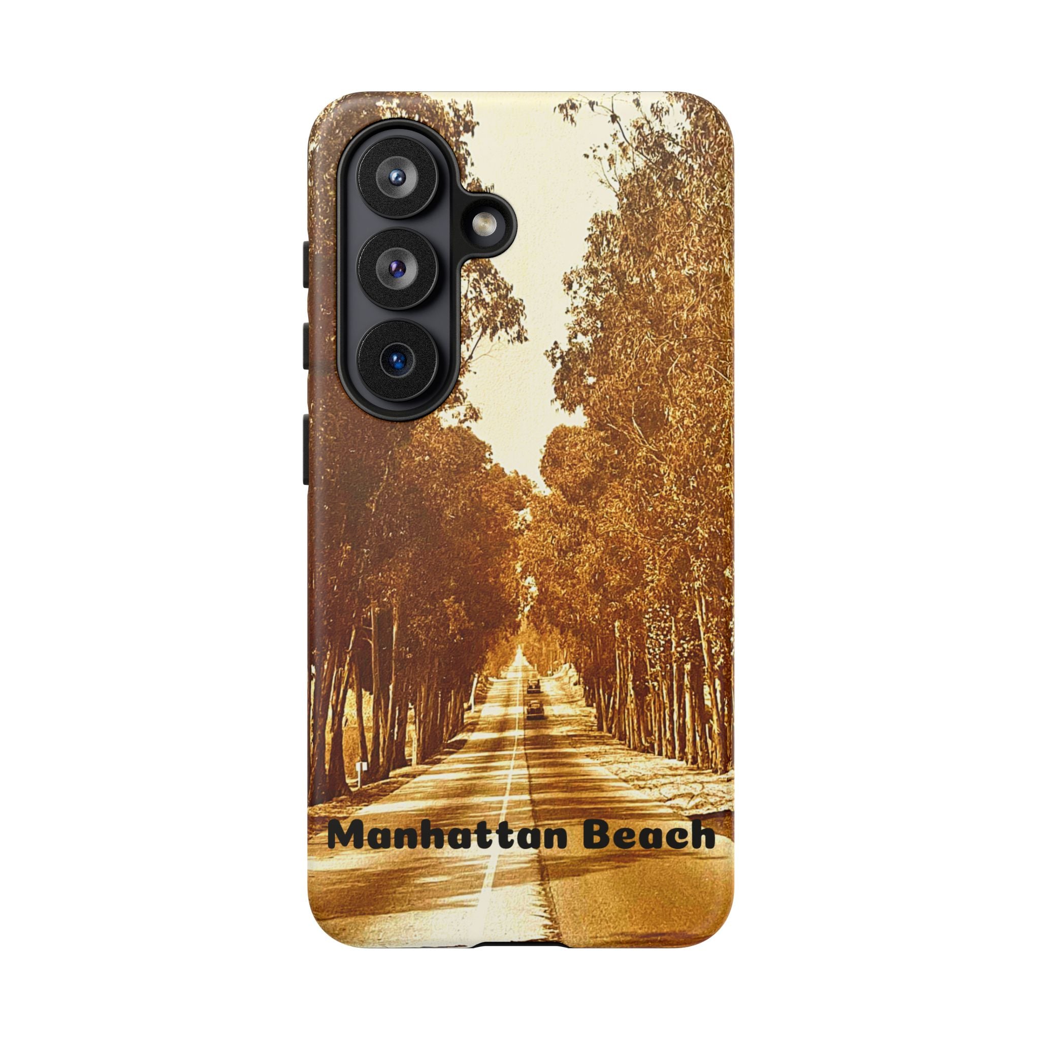 Phone Cases Manhattan Beach Rosecrans Ave Early 60's Tough Cases 90266 California, iPhone Samsung Google Pixel Protective Cover, Vintage