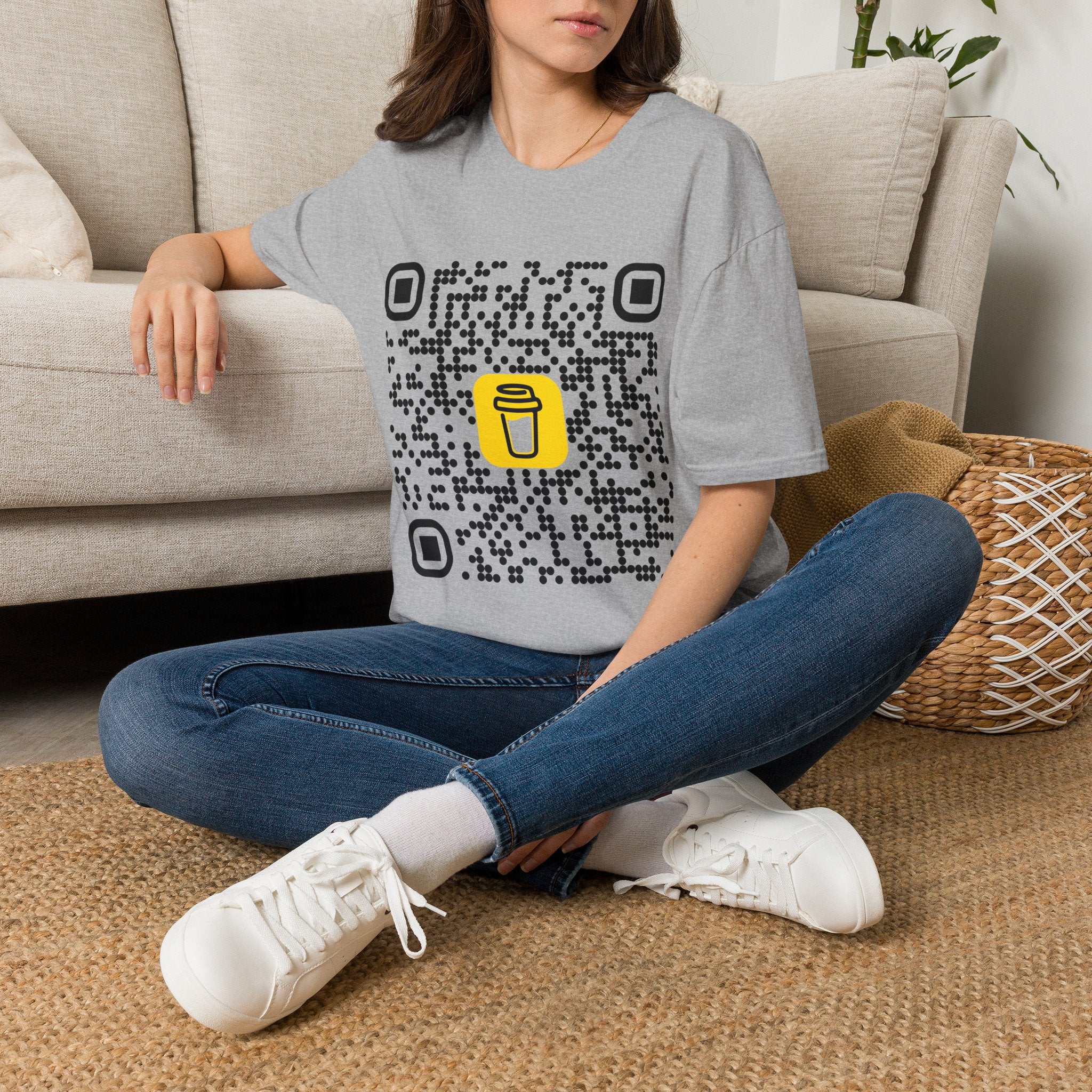 QR Code Coffee Tee — Scan-to-Order Coffee Shop T-Shirt