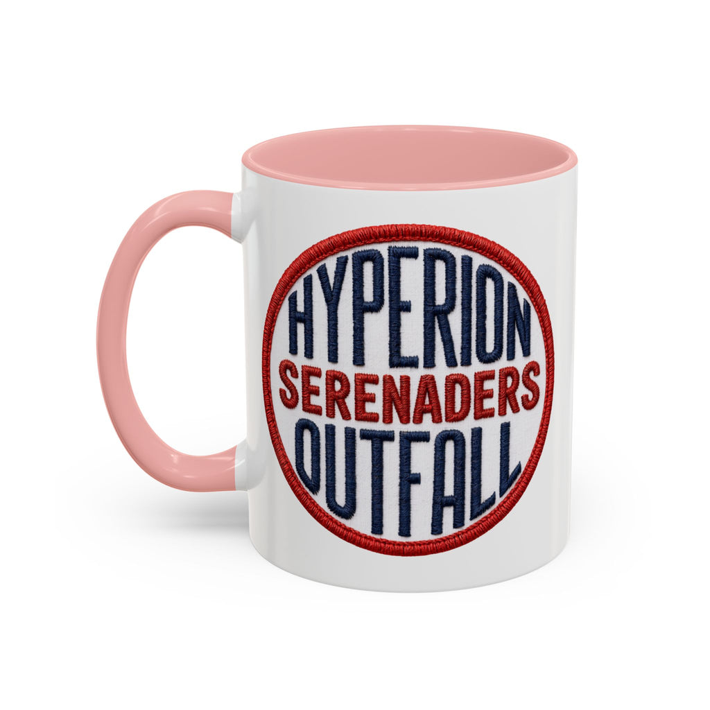 Accent Coffee Mug — "Hyperion Serenaders Outfall" Retro Patch Ceramic Mug (11/15oz)