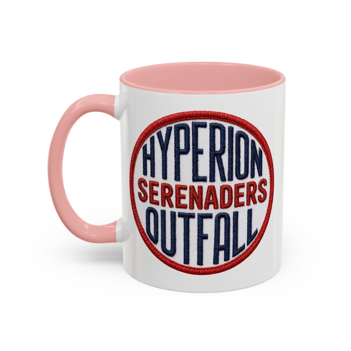 Accent Coffee Mug — "Hyperion Serenaders Outfall" Retro Patch Ceramic Mug (11/15oz)