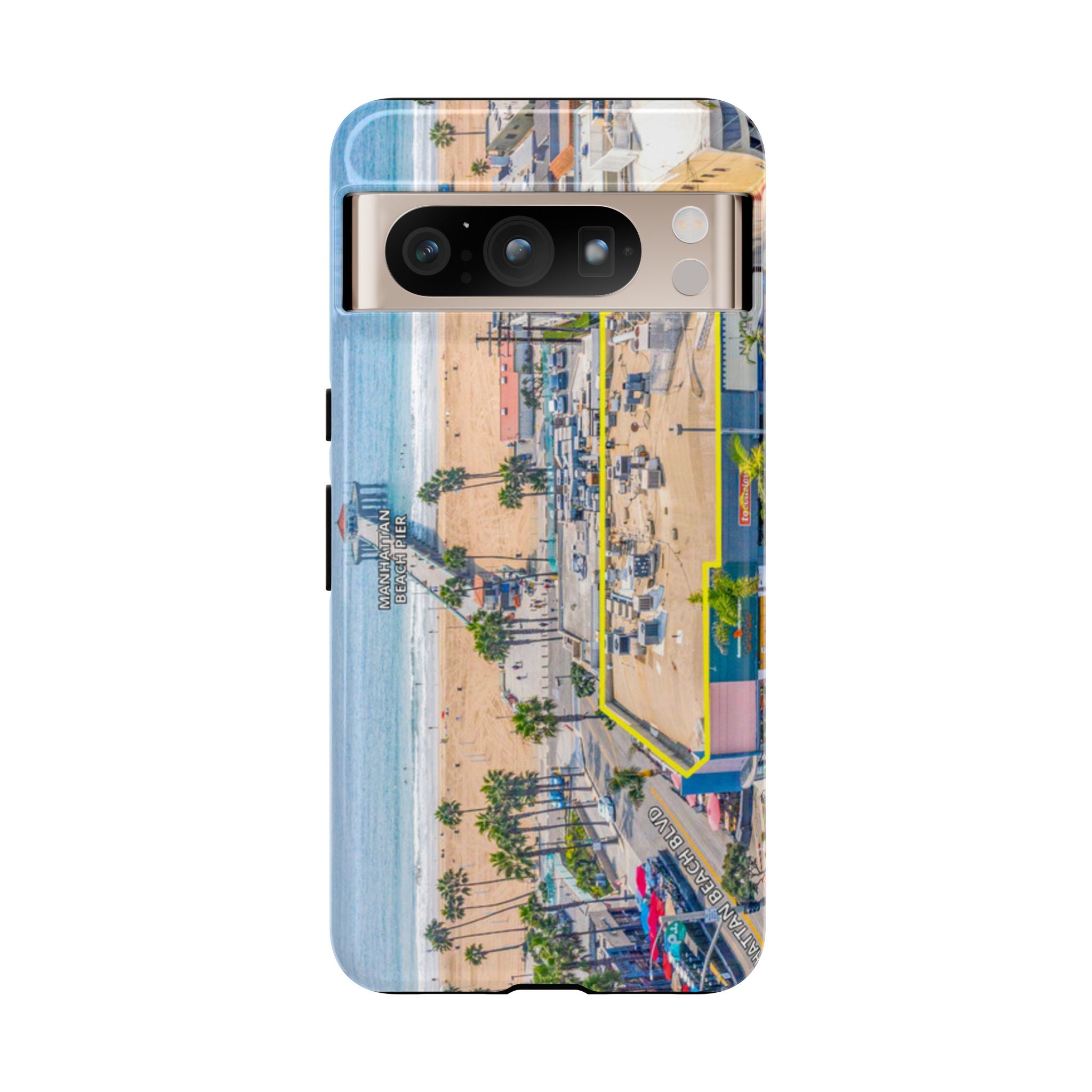 Phone Cases, Manhattan Beach California iPhone Samsung Google Tough Cases, Beach Lovers Gifts, Coastal Accessories, Ocean Phone Covers,