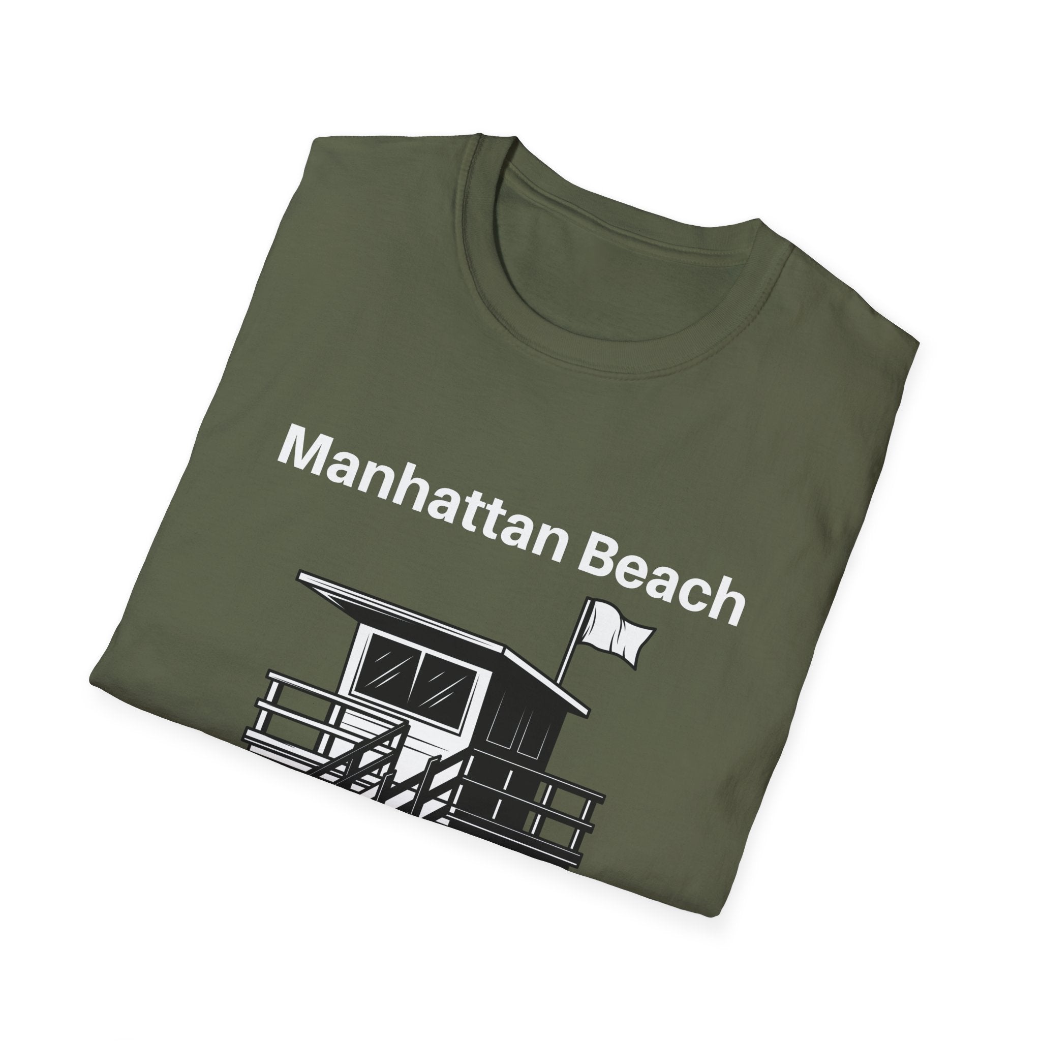 Marine Street Lifeguard Station Manhattan Beach  Mens and Womans Softstyle T-Shirt