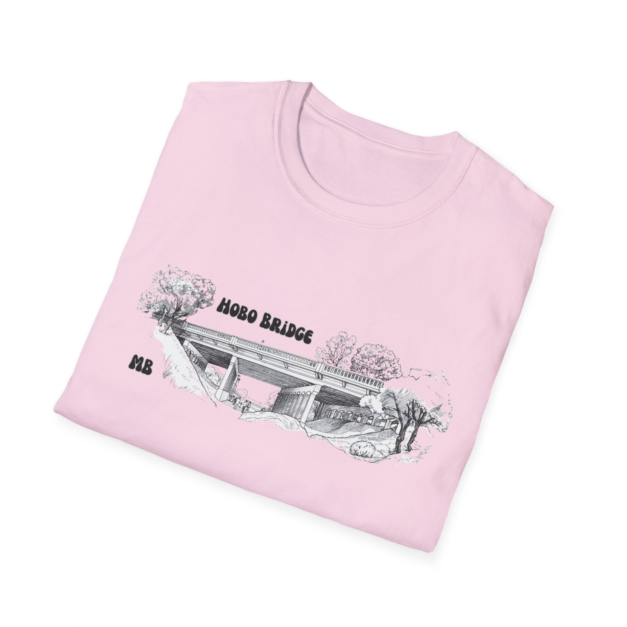 Hobo Bridge Manhattan Beach California Sketch T-Shirt | Hand-Drawn Bridge Illustration IYKYK