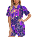 Women's V-Neck Short Pajama Set Hawaiian Style  Made in USA Free shipping