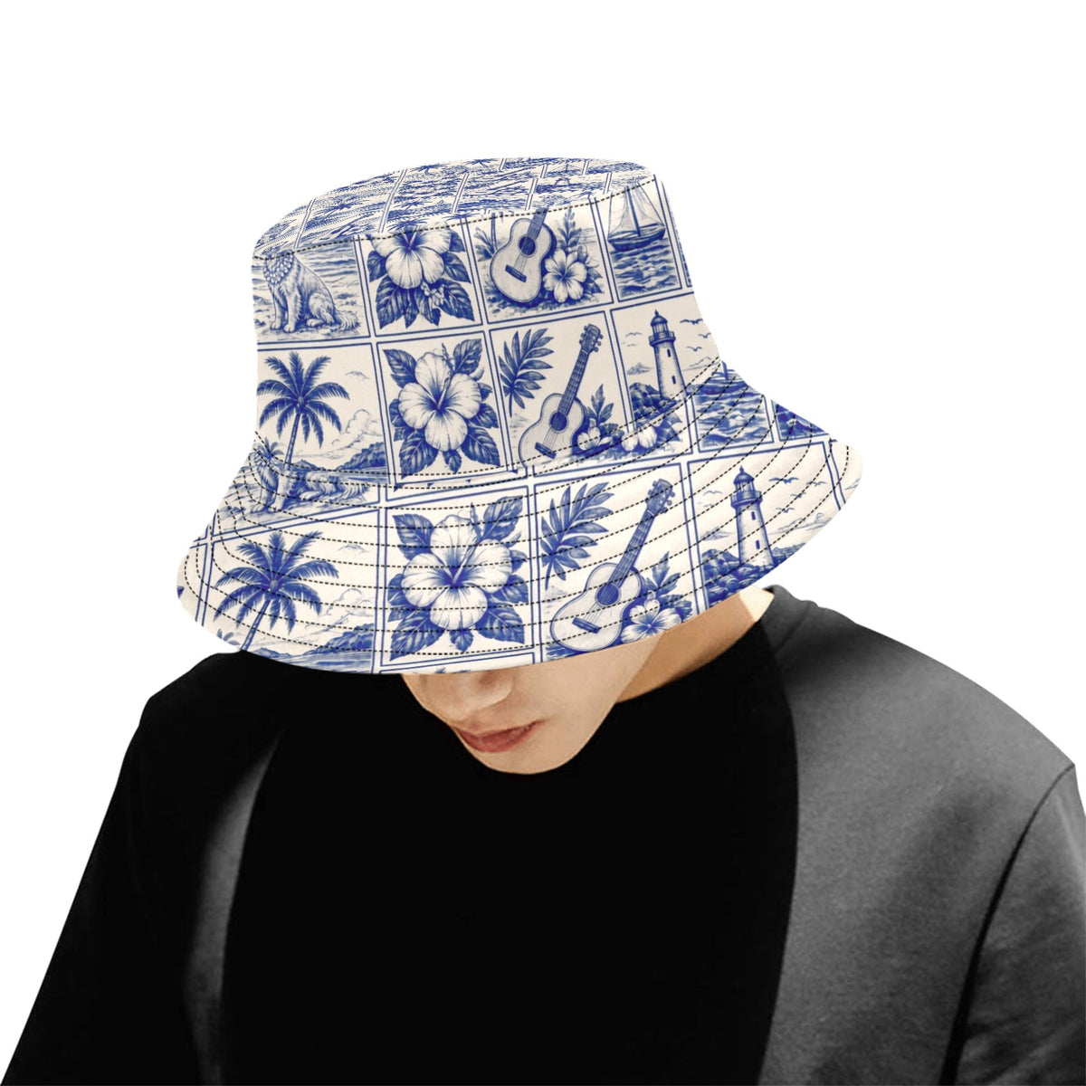 Golden Retriever Doggie Surf Style Summer Bucket Hat