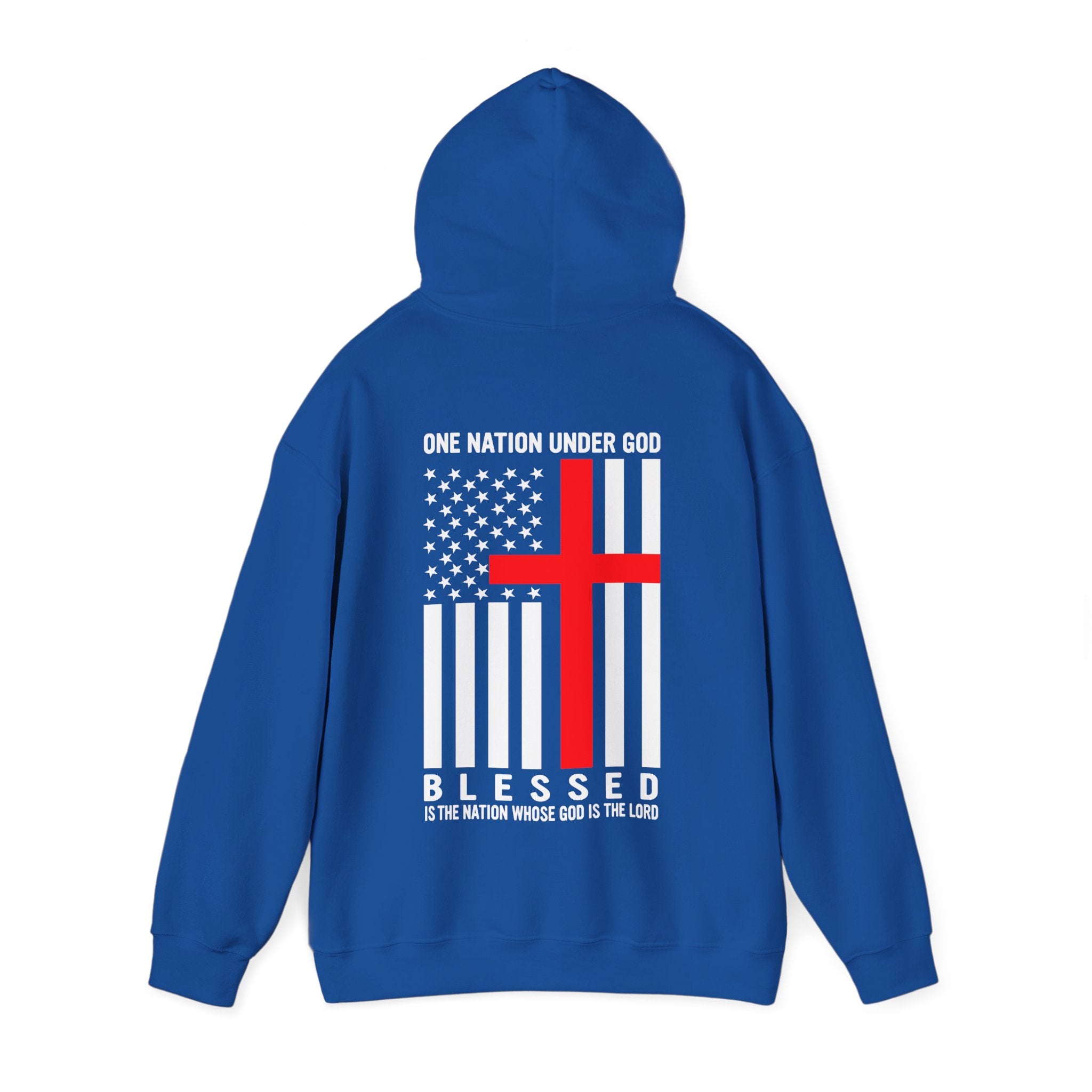 One Nation Under GOD - Printed Both Sides Unisex Heavy Blend Hooded Sweatshirt