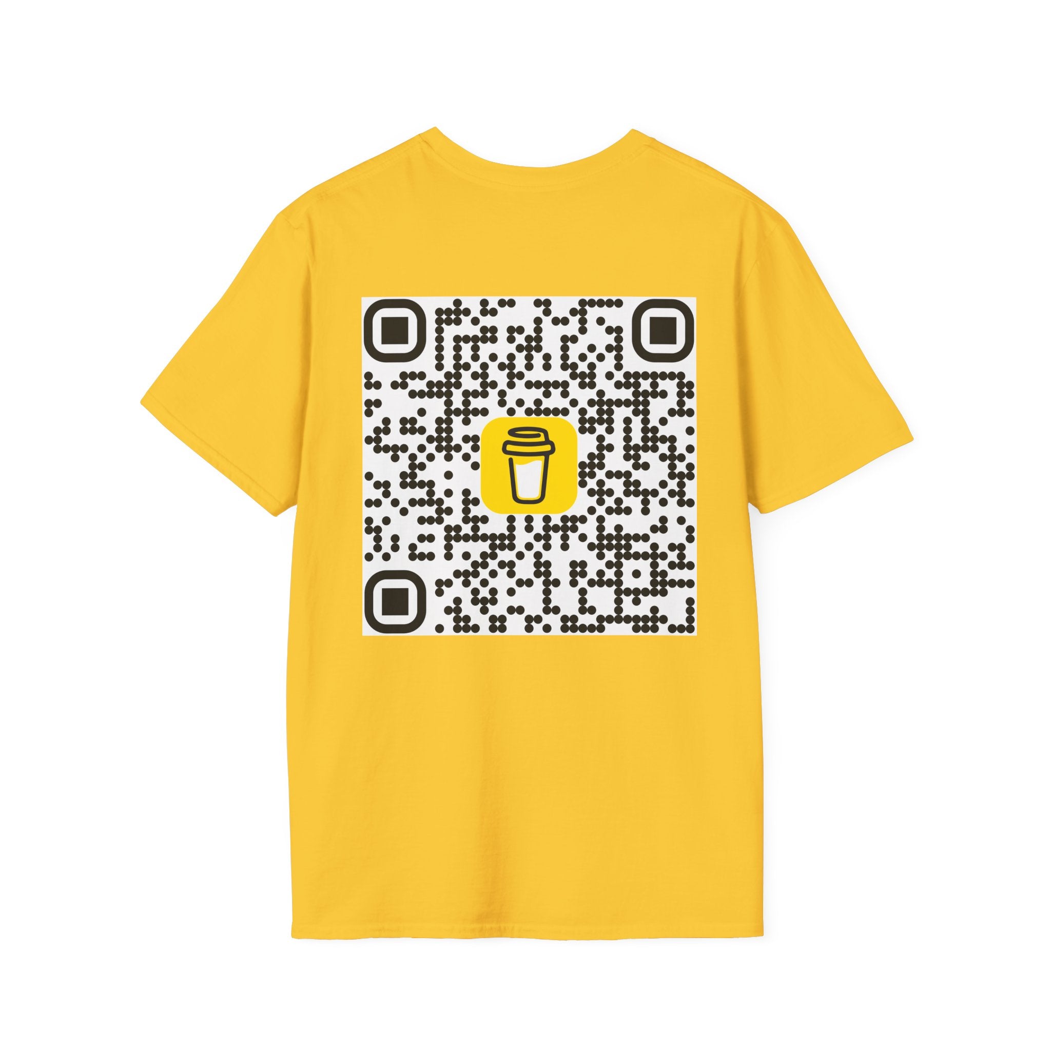 QR Code Coffee Cup T‑Shirt — Scan-to-Order Cafe Tee