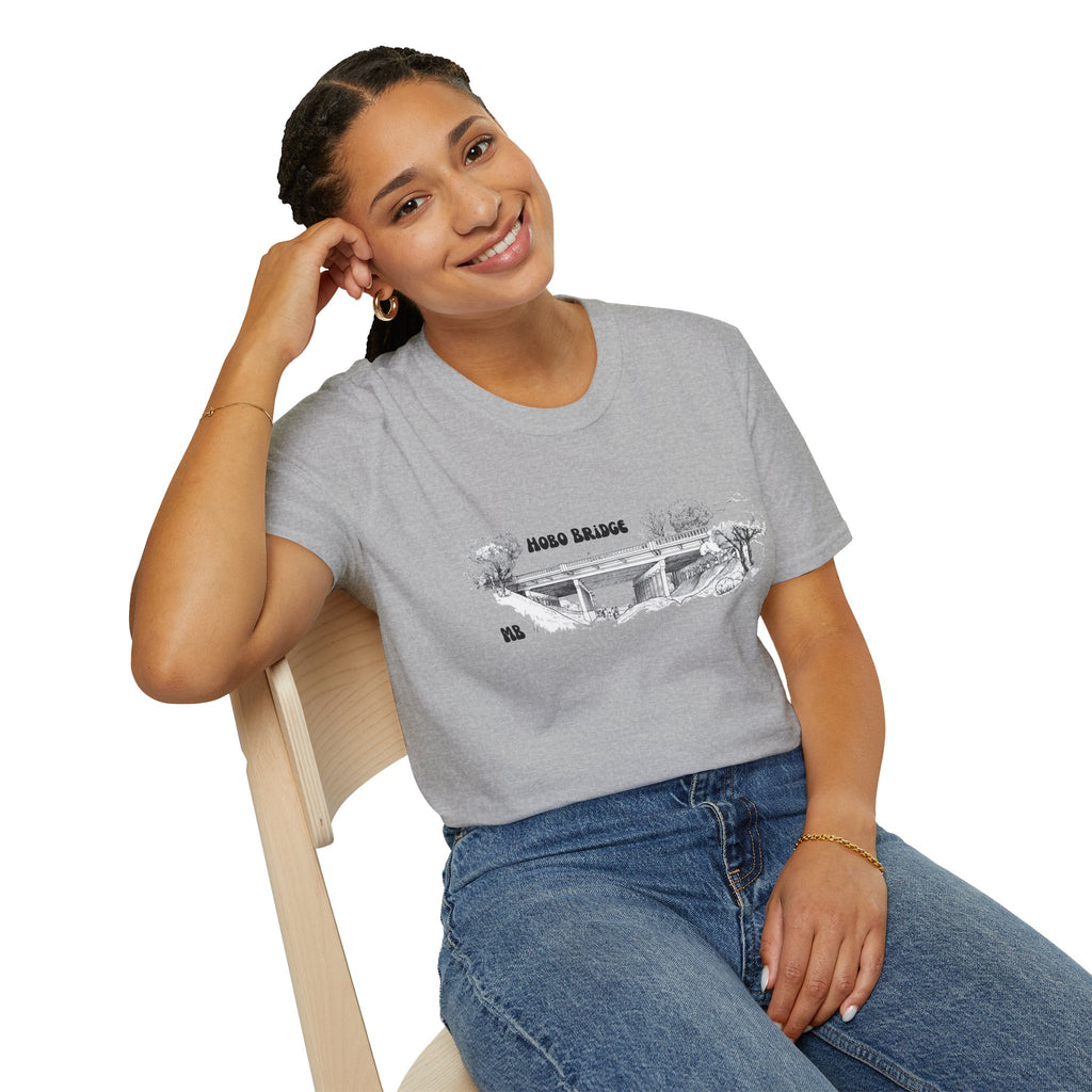 Hobo Bridge Manhattan Beach California Sketch T-Shirt | Hand-Drawn Bridge Illustration IYKYK