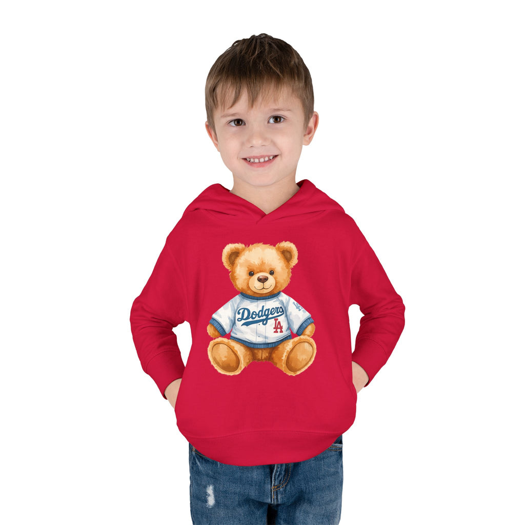 Teddy Bear in Jersey Hoodie | Toddler Pullover Fleece
