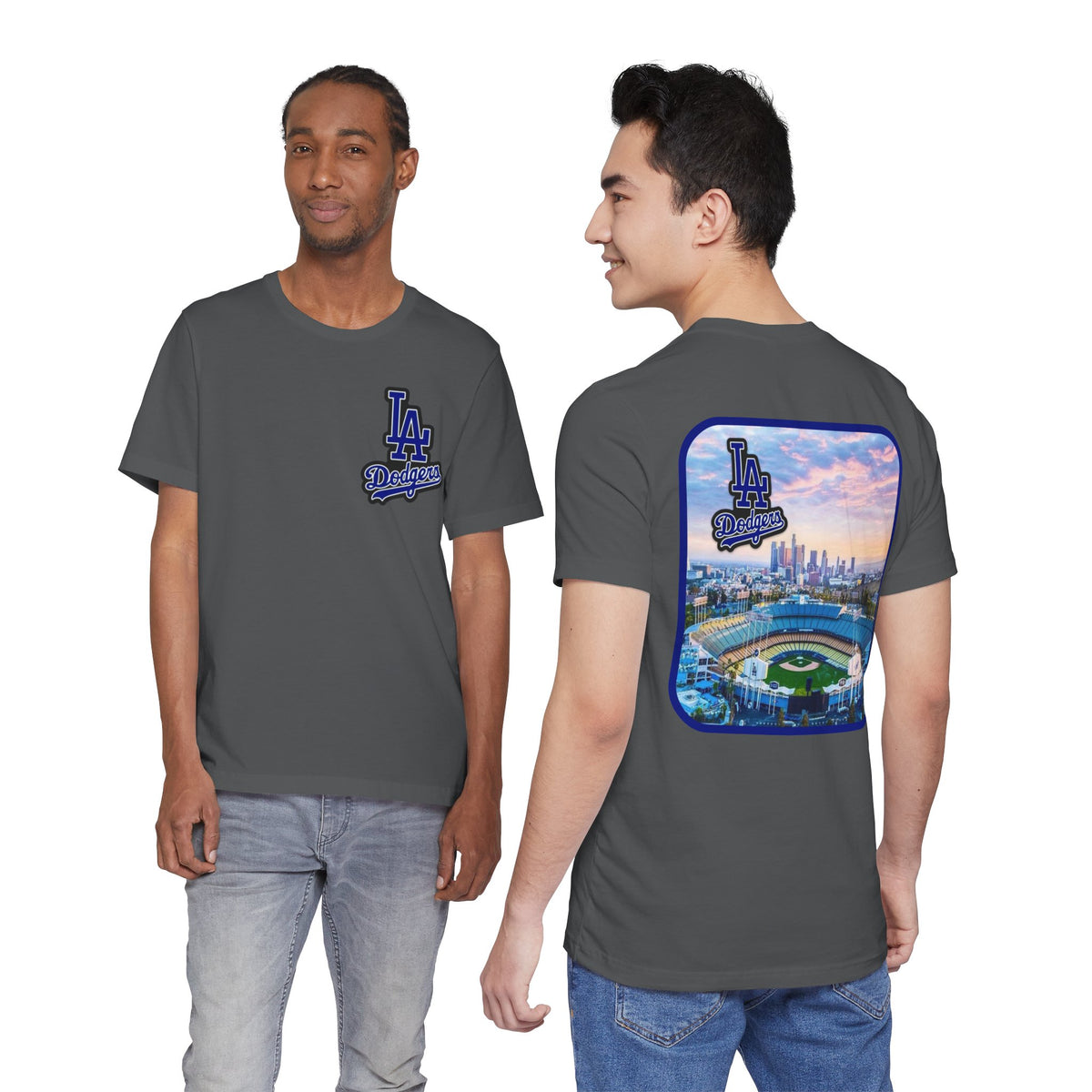 Los Angeles (Front and Back Printing) Mens Womans Jersey Short Sleeve Tee