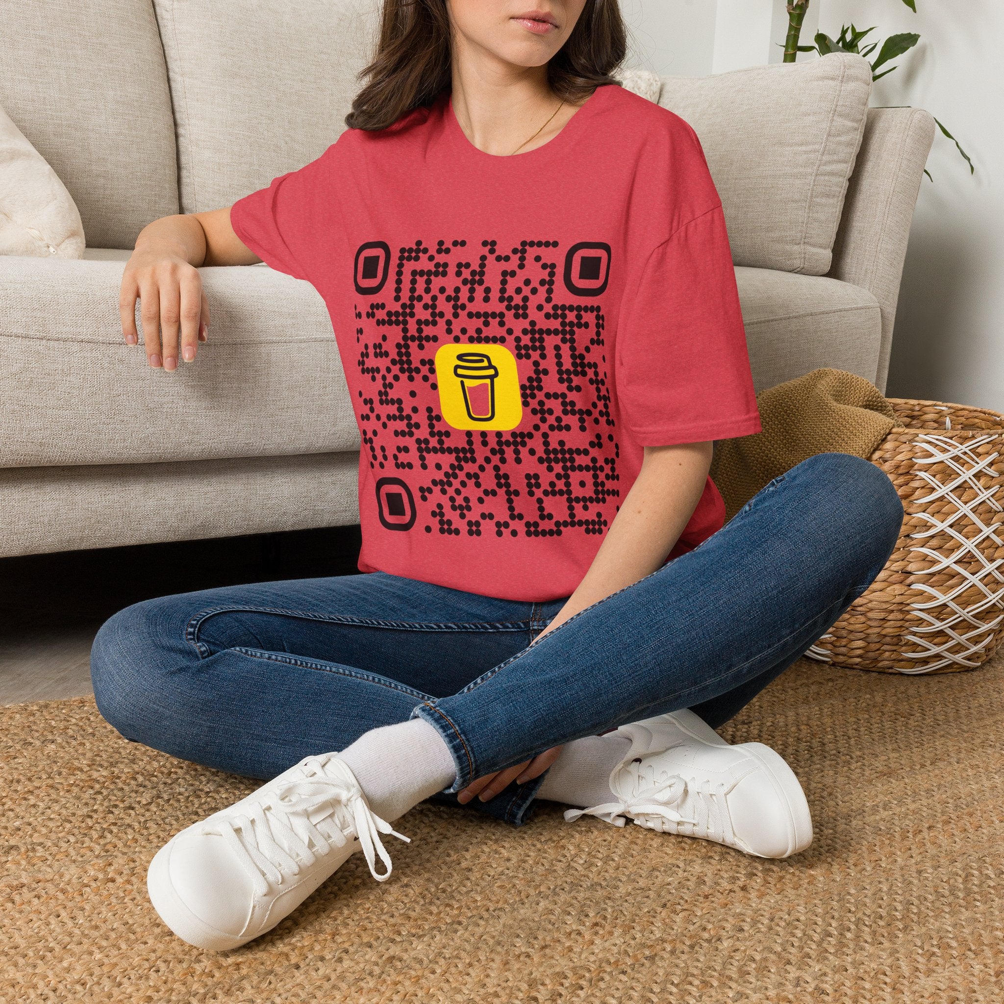 QR Code Coffee Tee — Scan-to-Order Coffee Shop T-Shirt