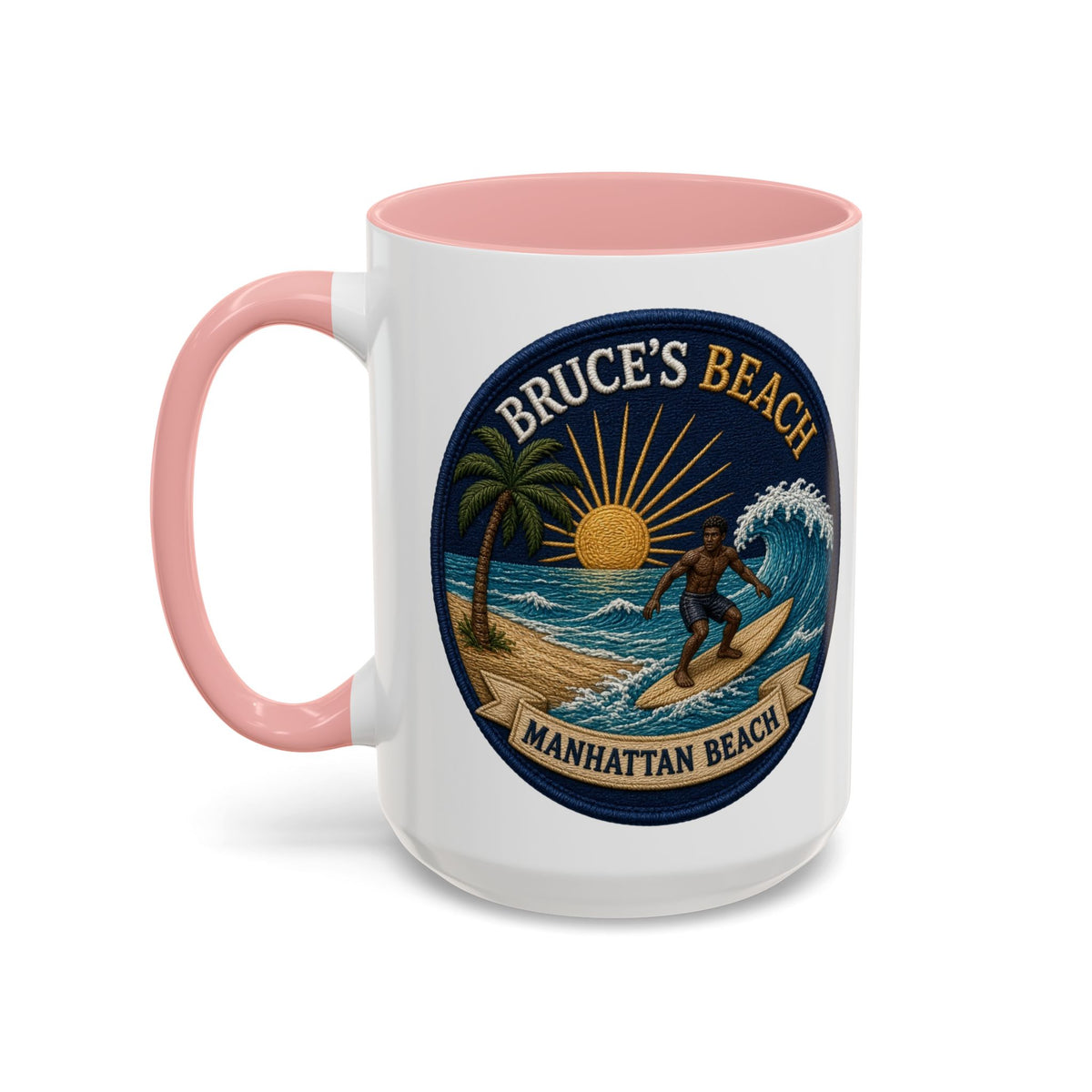 Bruce's Beach Manhattan Beach Surf Mug – Accent Coffee Cup (11/15oz)