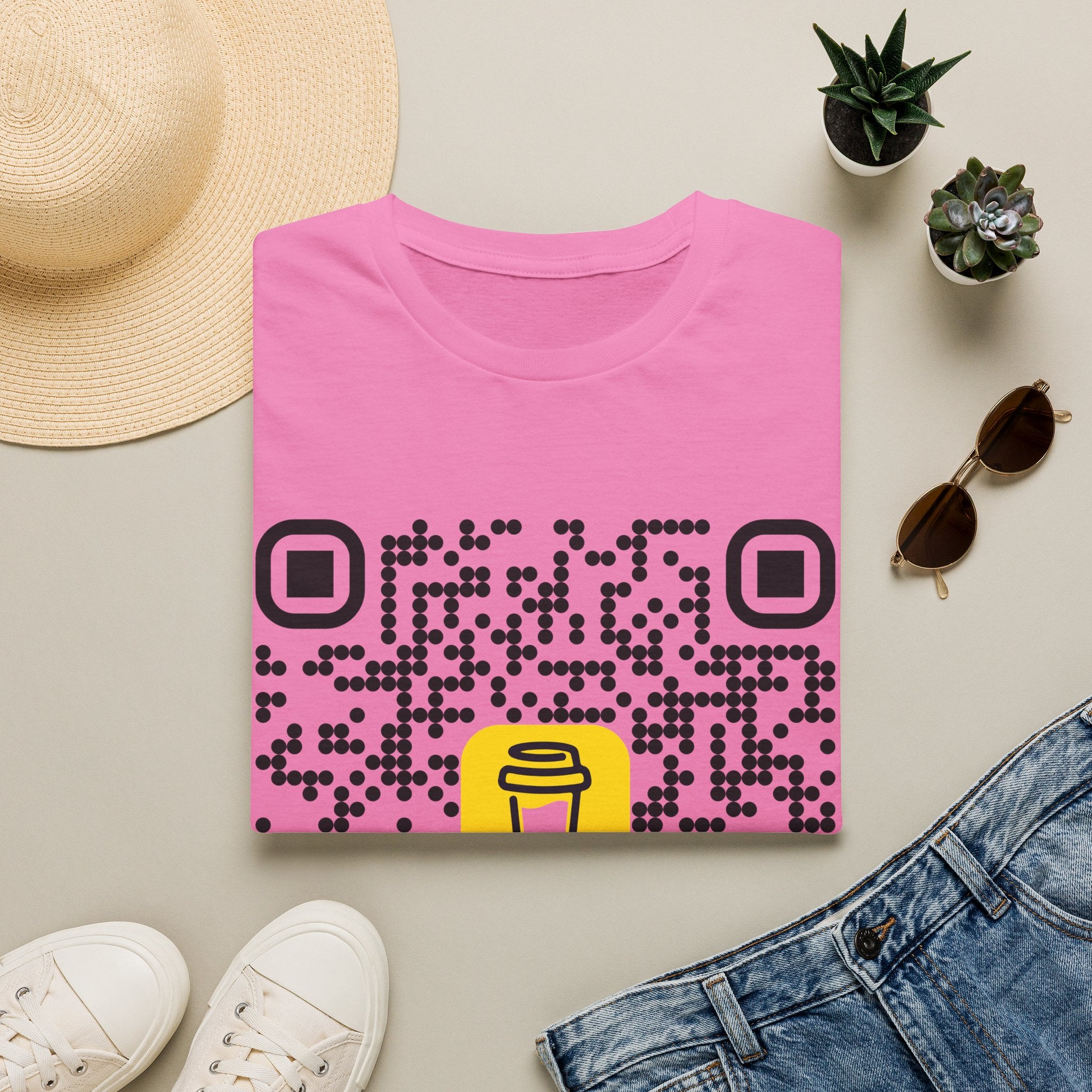 QR Code Coffee Tee — Scan-to-Order Coffee Shop T-Shirt