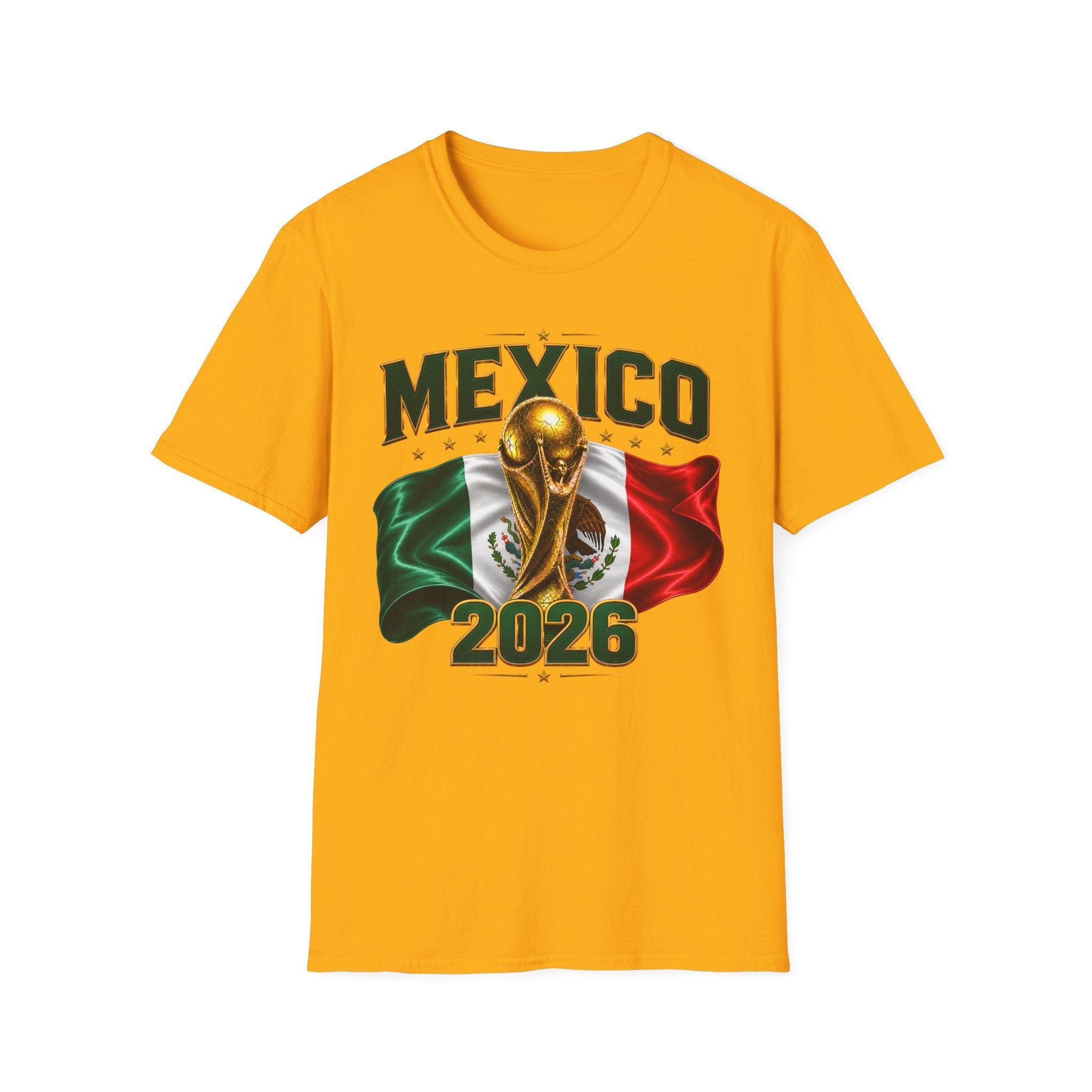 Mexico 2026 World Cup T-Shirt — Flag & Trophy Soccer Fan Tee