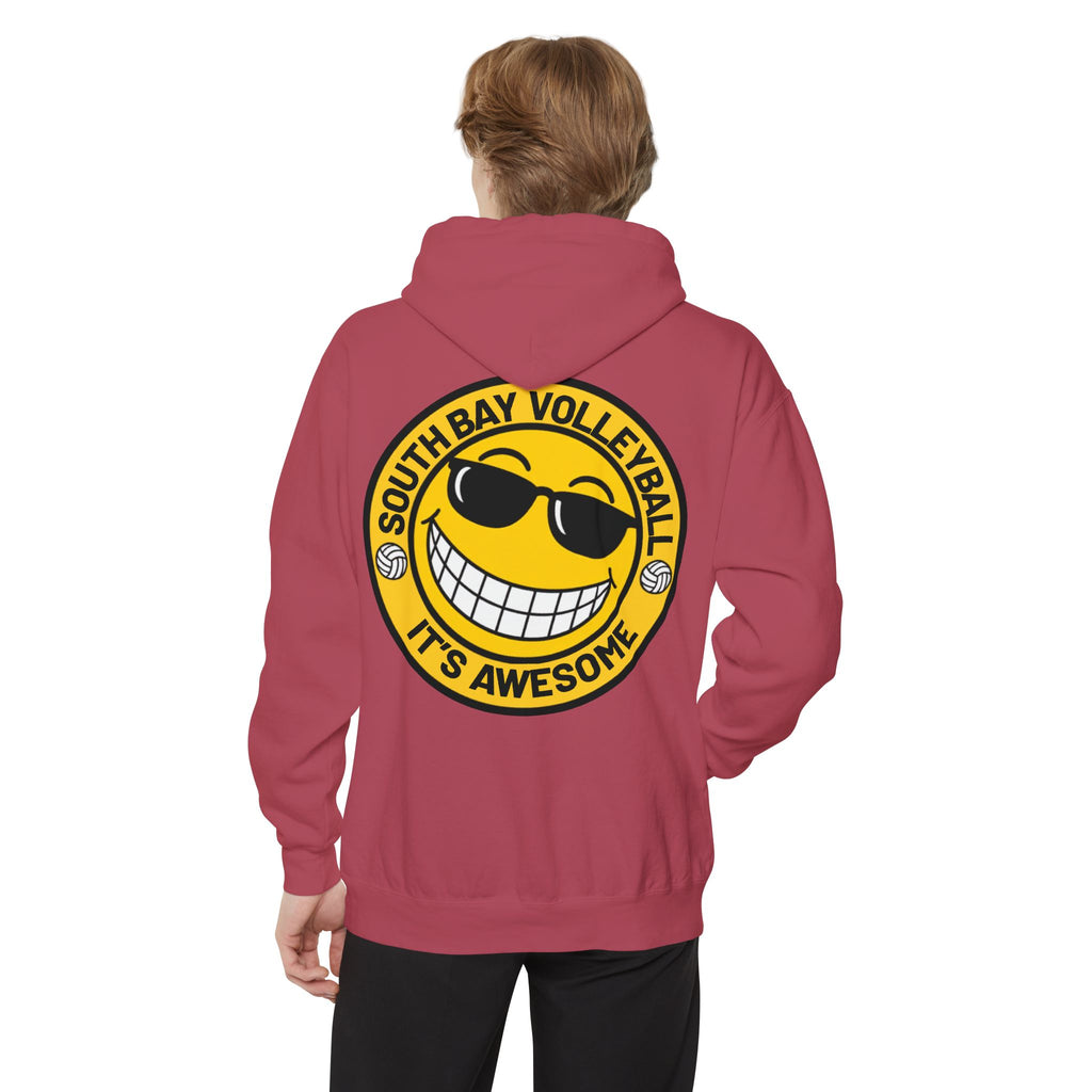 Volleyball Smiley Hoodie — "South Bay Volleyball It's Awesome" Crewneck