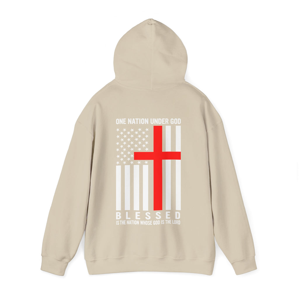 One Nation Under GOD - Printed Both Sides Unisex Heavy Blend Hooded Sweatshirt