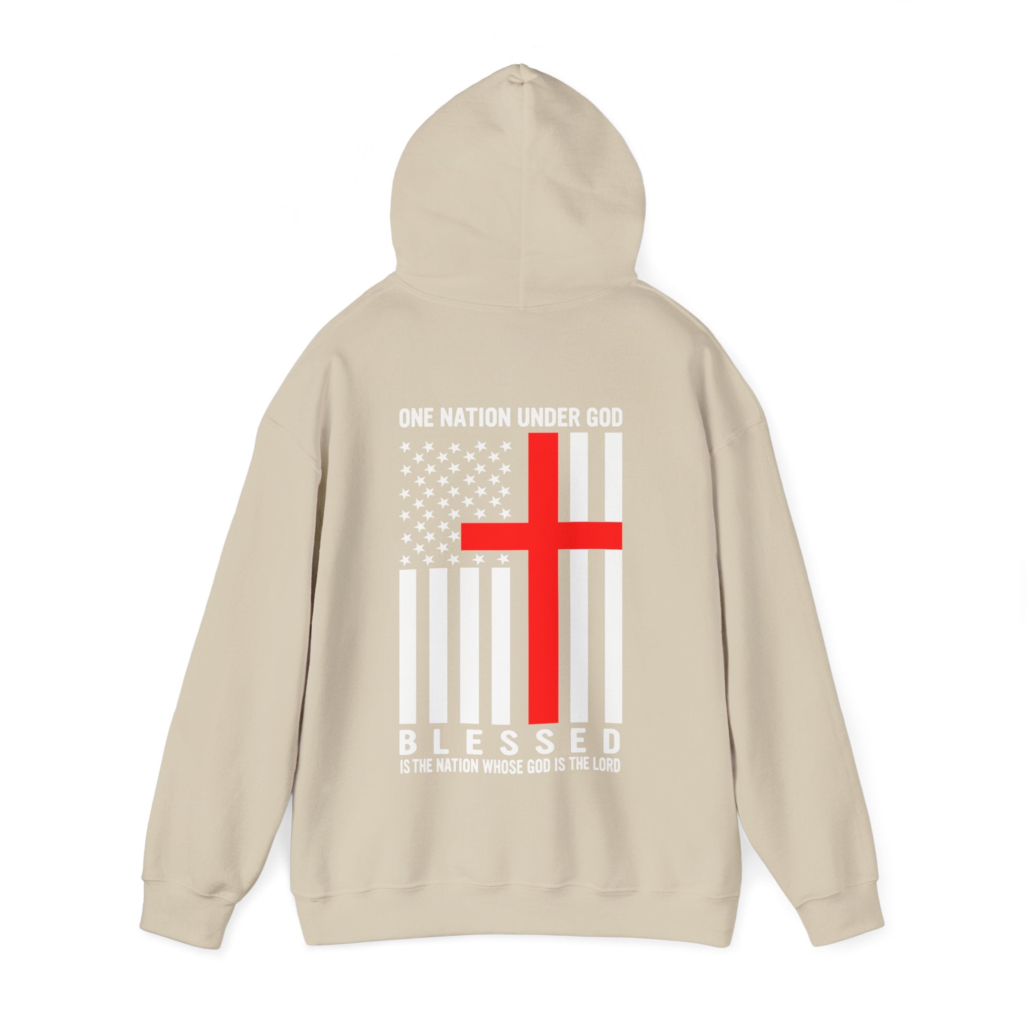One Nation Under GOD - Printed Both Sides Unisex Heavy Blend Hooded Sweatshirt