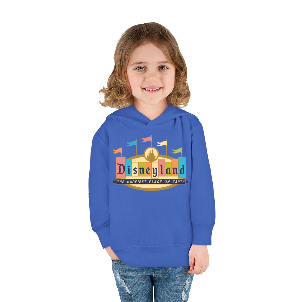 Disneyland way Back Machine Retro Logo Toddler Hoodie | Kids Pullover