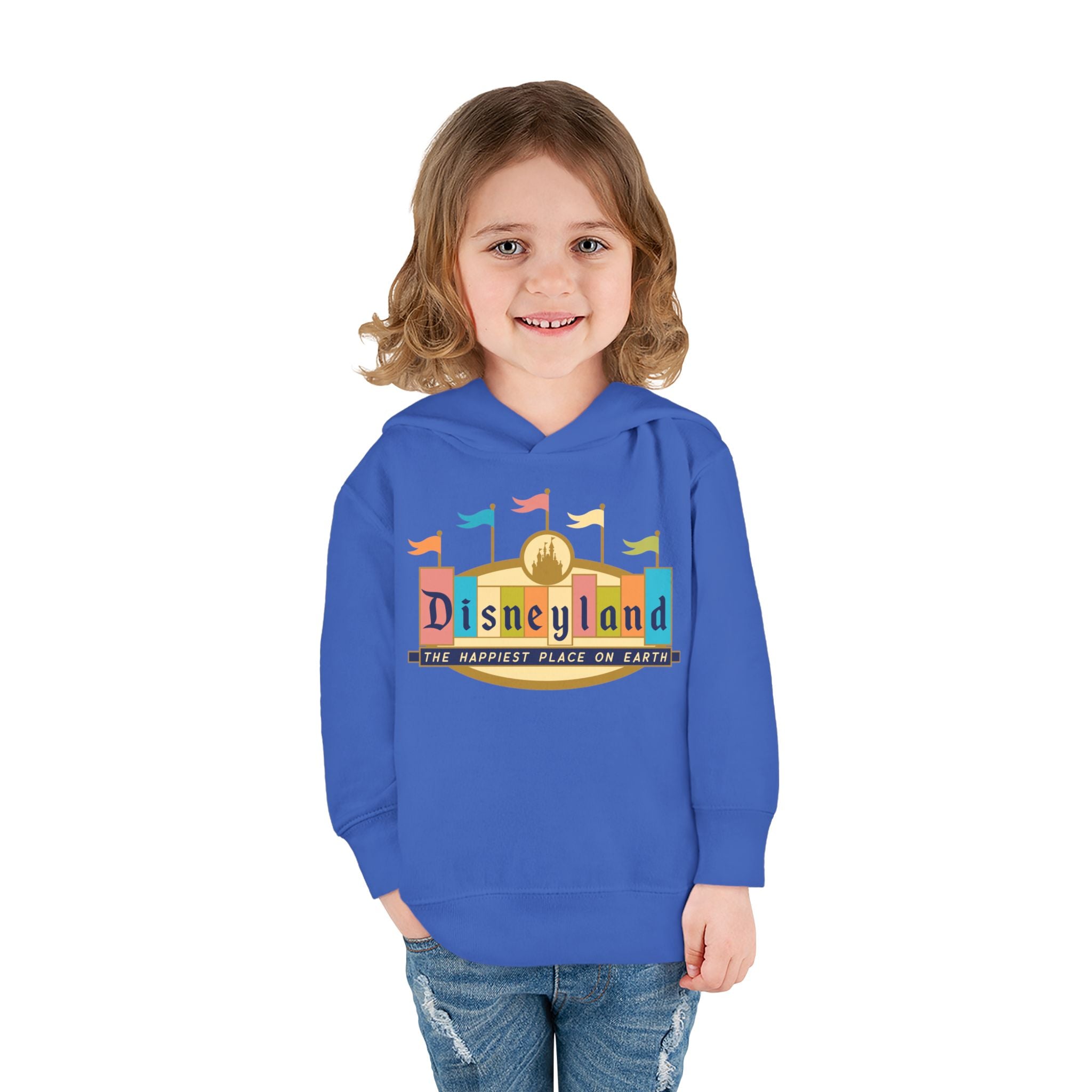 Disneyland way Back Machine Retro Logo Toddler Hoodie | Kids Pullover