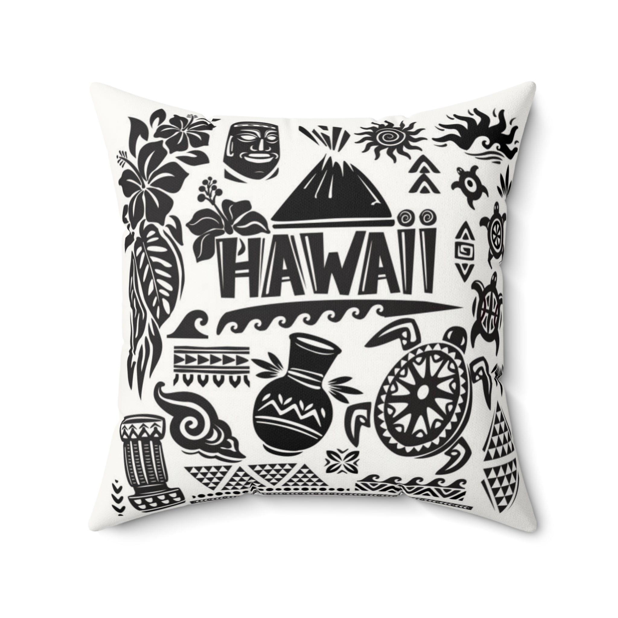 Hawaii Fun Pillow - Faux Suede Square Pillow