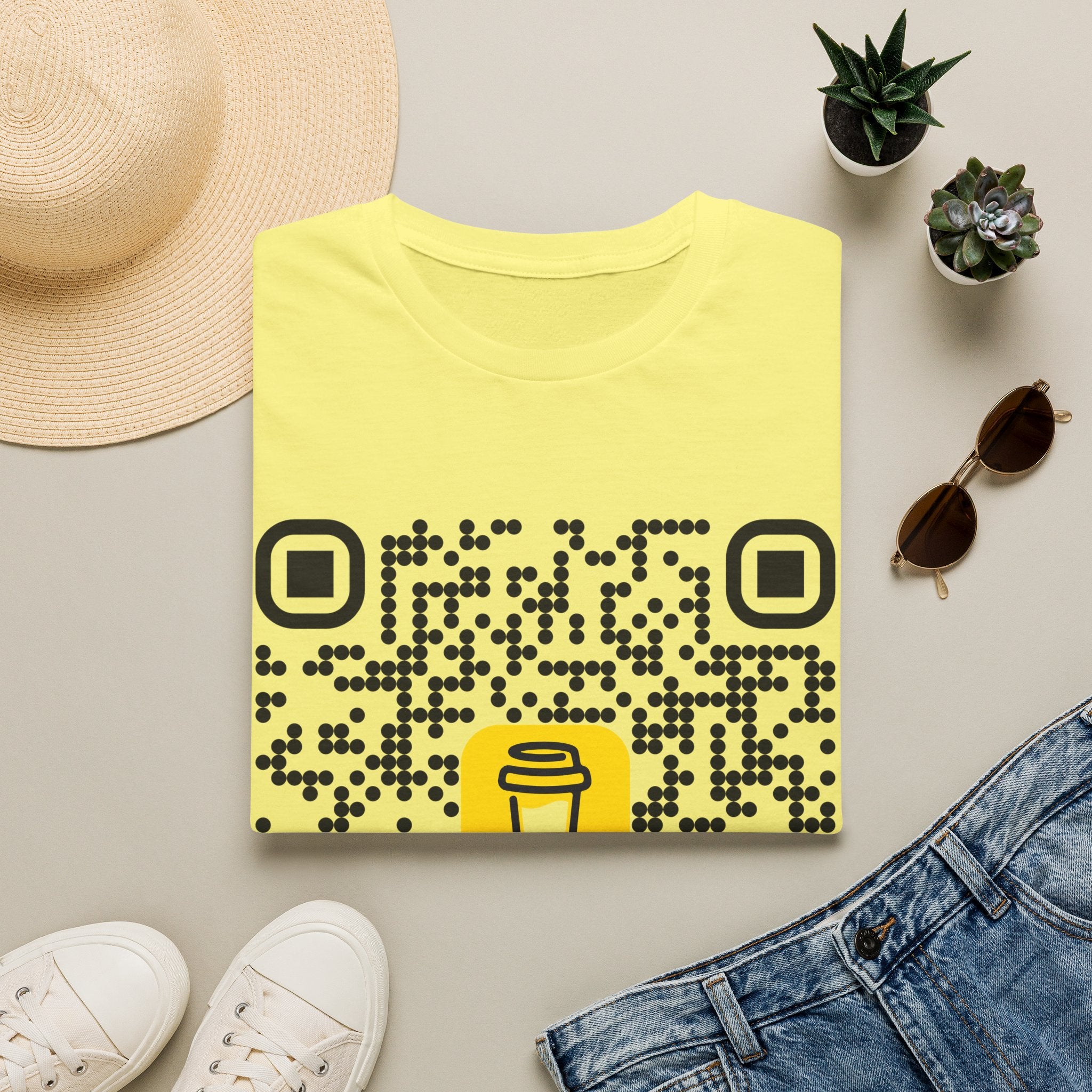 QR Code Coffee Tee — Scan-to-Order Coffee Shop T-Shirt