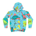Retro Neon Dinosaurs Children's Hoodie | Allover Print Kids Hoodie