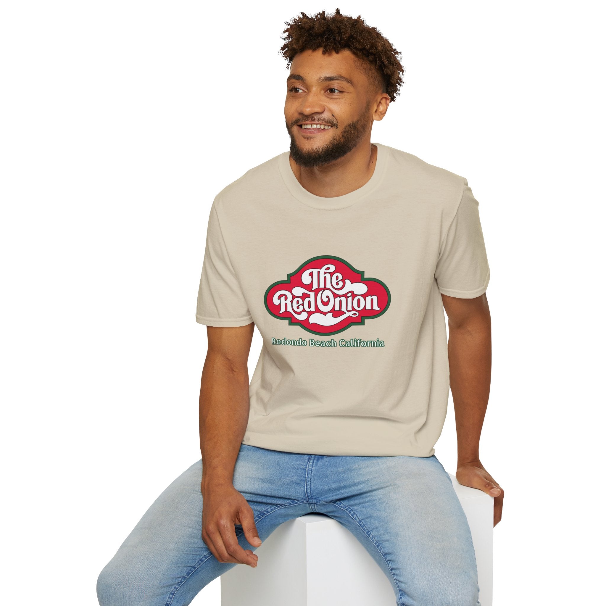 Red Onion Redondo Beach California  Restaurant  Retro Tee, Soft Cotton Shirt, Casual Vintage T-Shirt #OldSouthBay.com