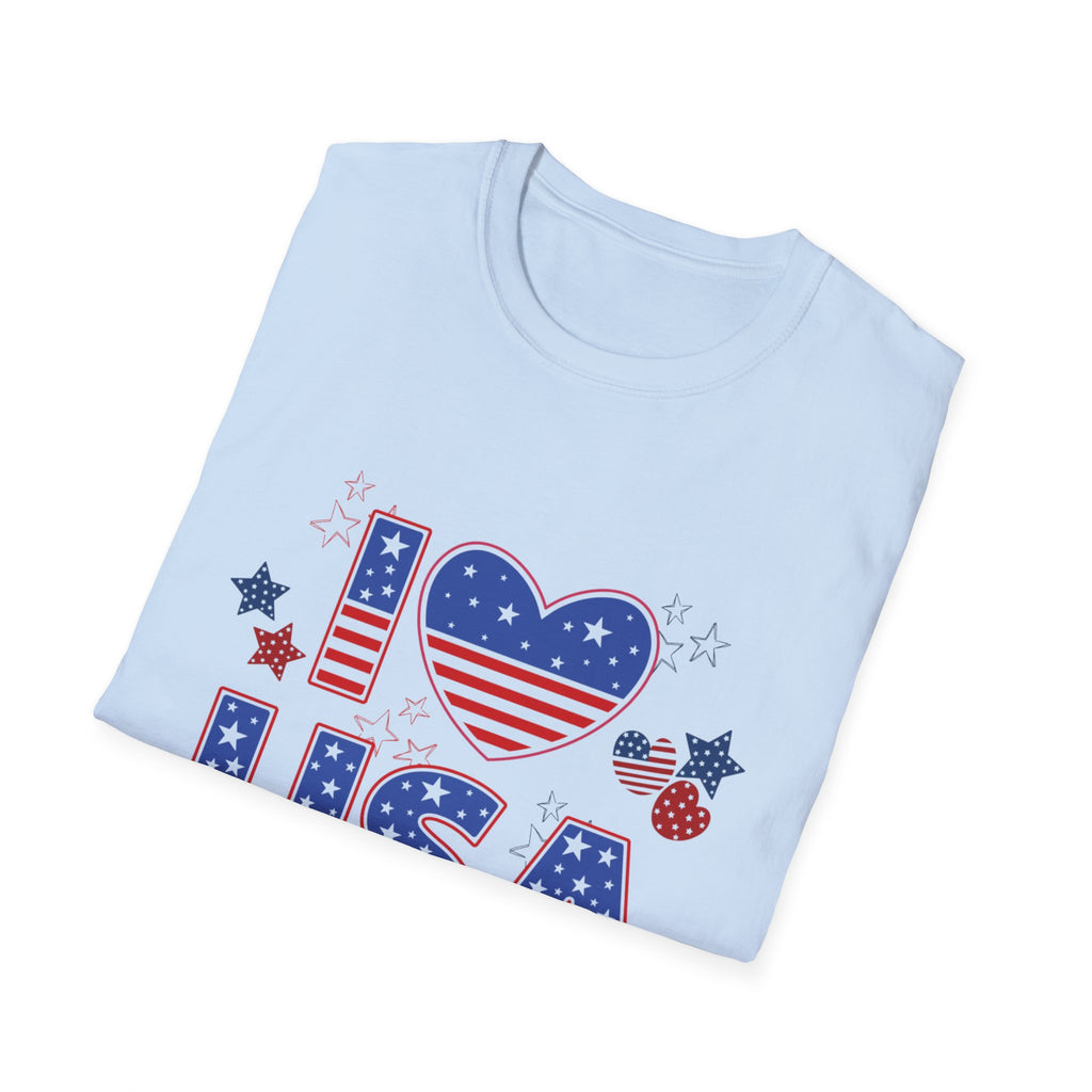 I Love the USA T-Shirt | American Flag Patriotic Fourth of July
