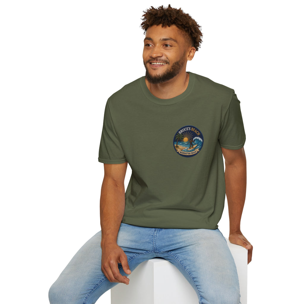Bruce's Beach Manhattan Beach Surf Patch T-Shirt