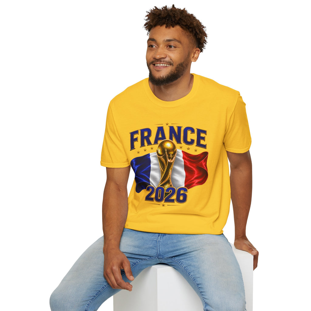 France World Cup 2026 T-Shirt — French Flag & Trophy Soccer Tee