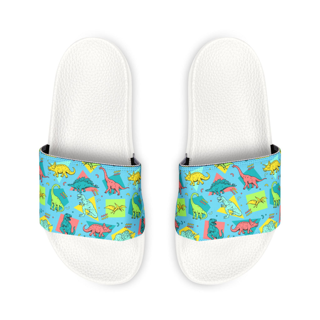 Colorful Cartoon Dinosaurs  Pattern Sandals | Youth Slide Sandals