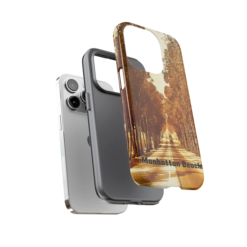 Phone Cases Manhattan Beach Rosecrans Ave Early 60's Tough Cases 90266 California, iPhone Samsung Google Pixel Protective Cover, Vintage