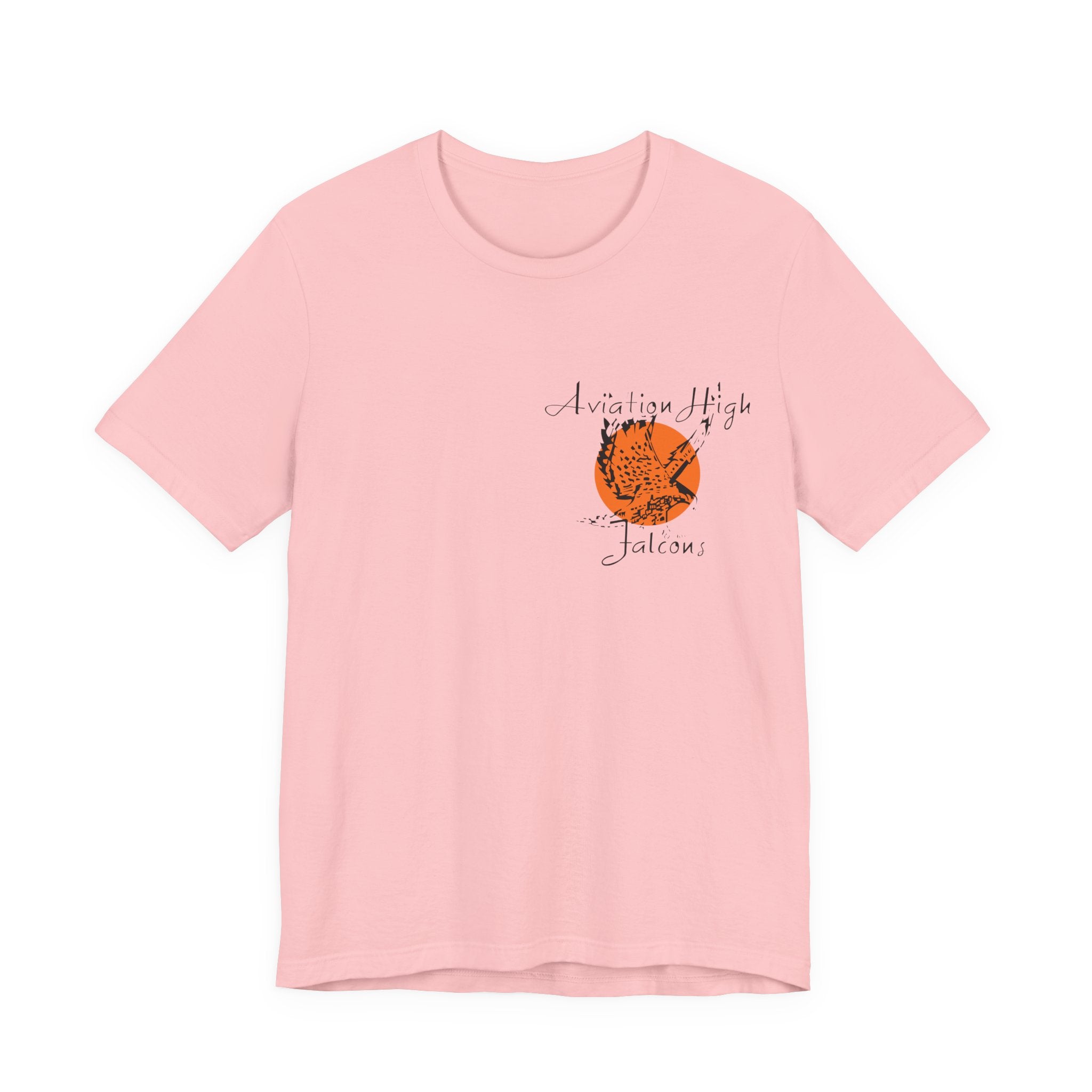 Aviation High School Signage Logo - Many Colors - Unisex Jersey Short Sleeve Tee
