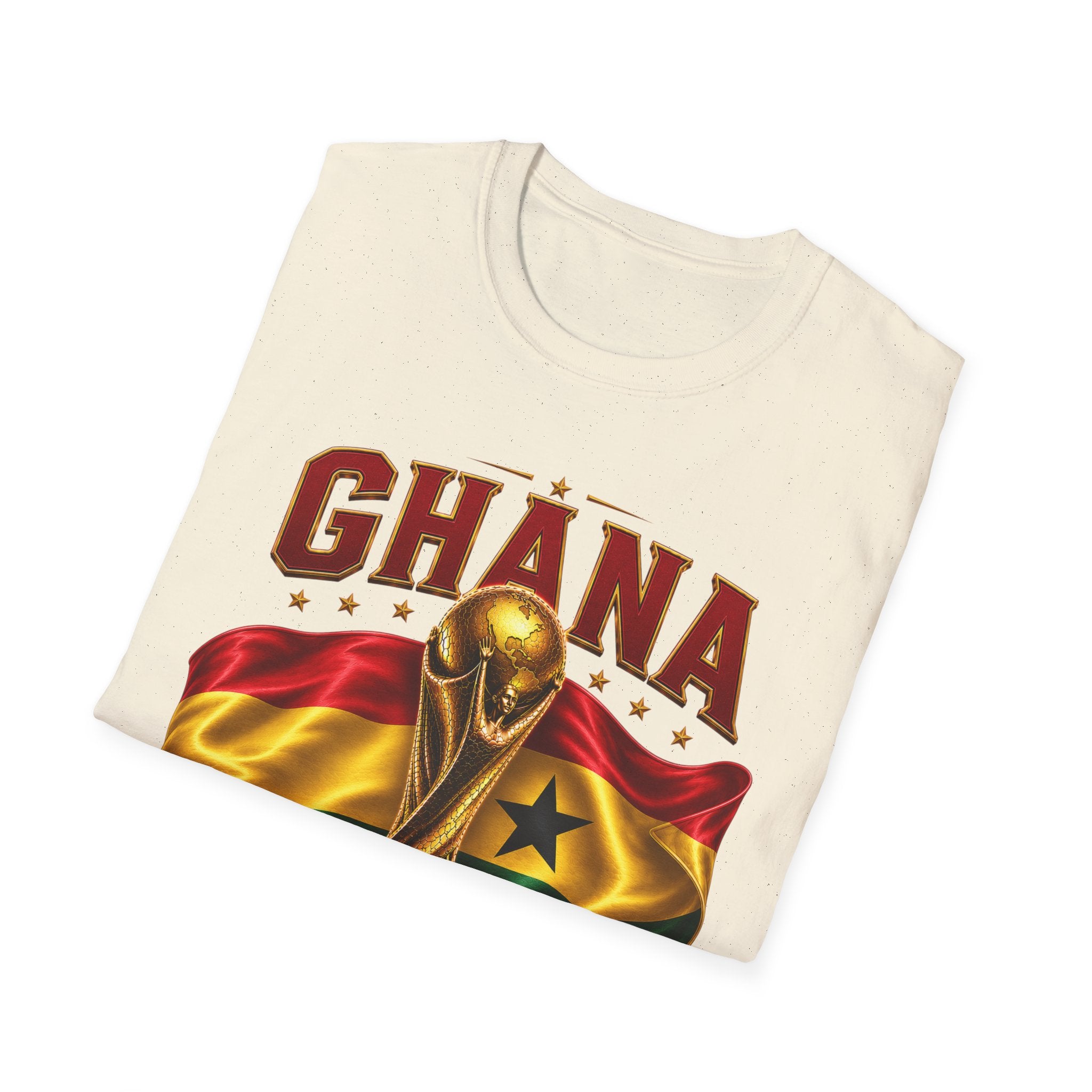 Ghana 2026 World Cup T-Shirt — Flag & Trophy Football Fan Tee
