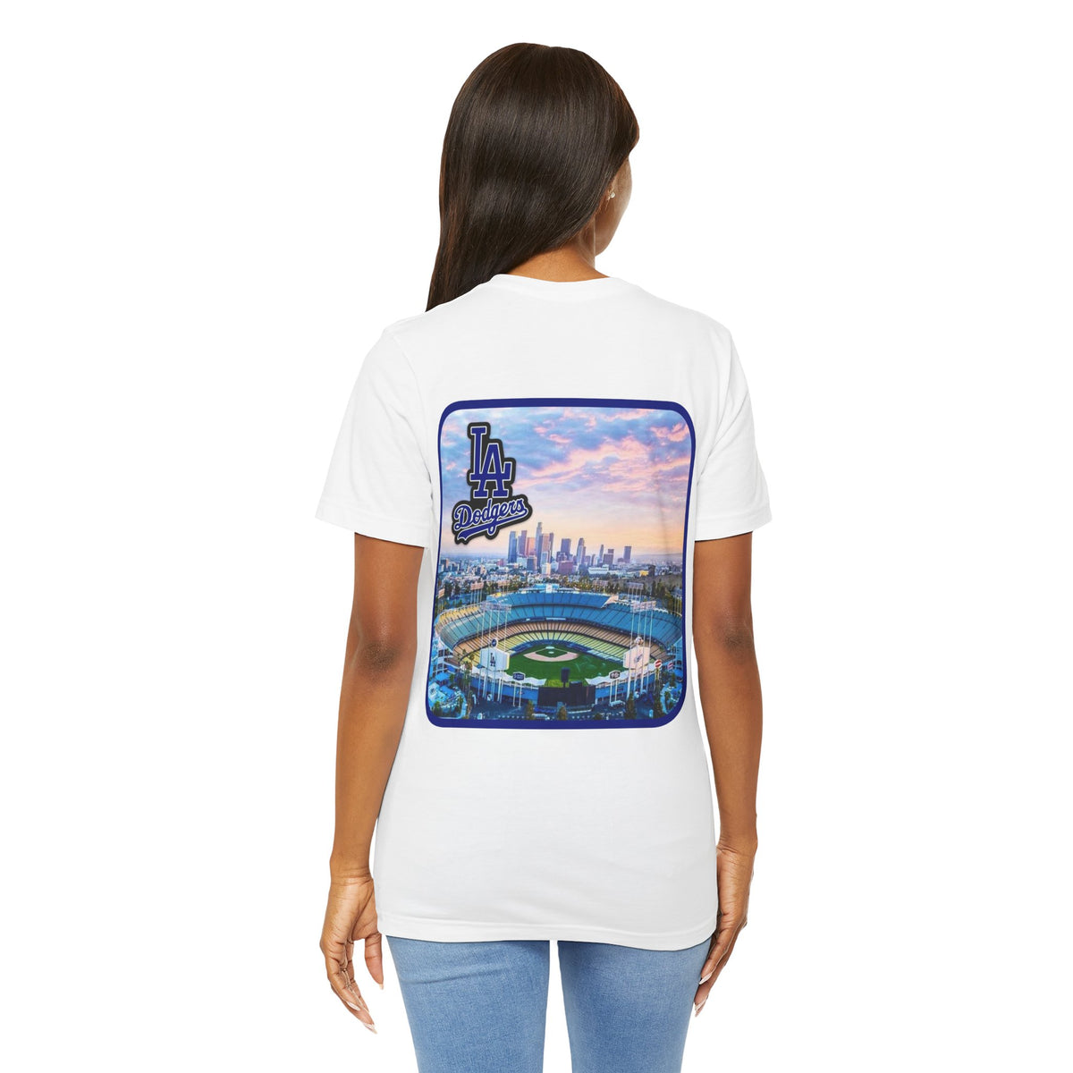 Los Angeles (Front and Back Printing) Mens Womans Jersey Short Sleeve Tee