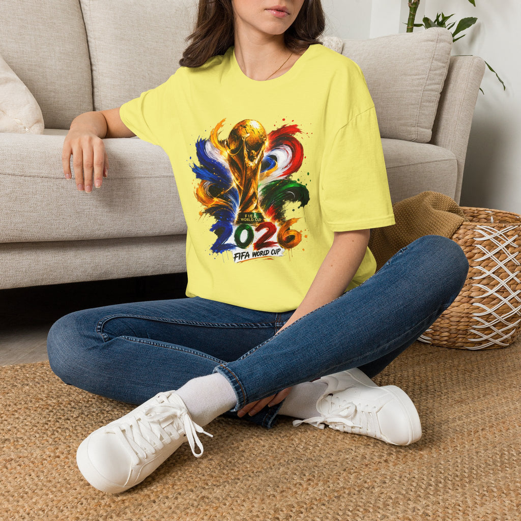 World Cup 2026 T-Shirt — Colorful FIFA Trophy Graphic
