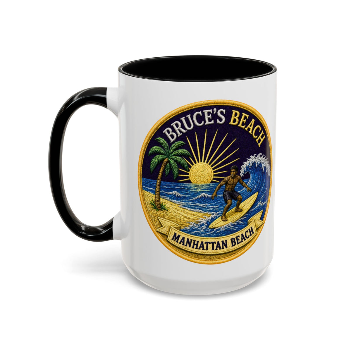 Manhattan Beach Surf Mug — Bruce’s Beach Coffee Cup (11/15oz Accent)