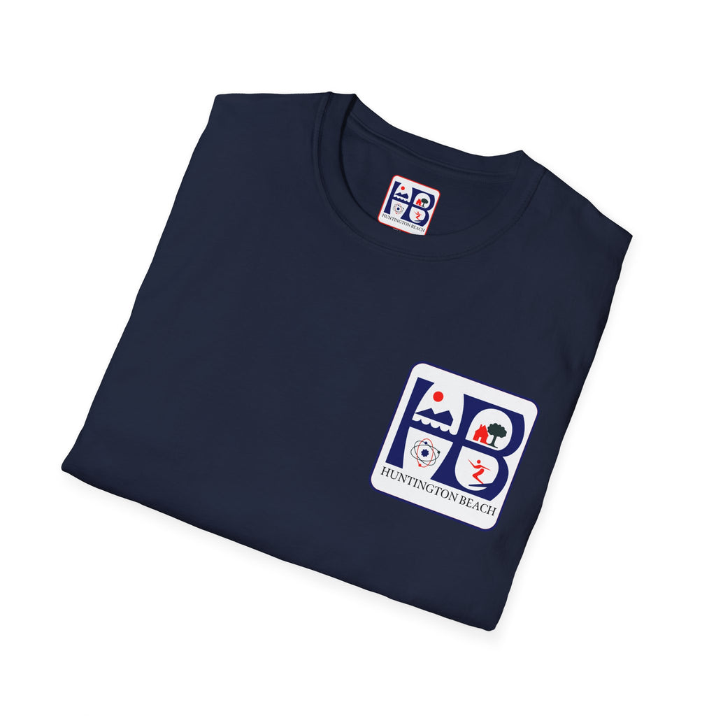 Huntington Beach Retro Logo T-Shirt — HB Surf & Sunset Tee (printed 3 side)