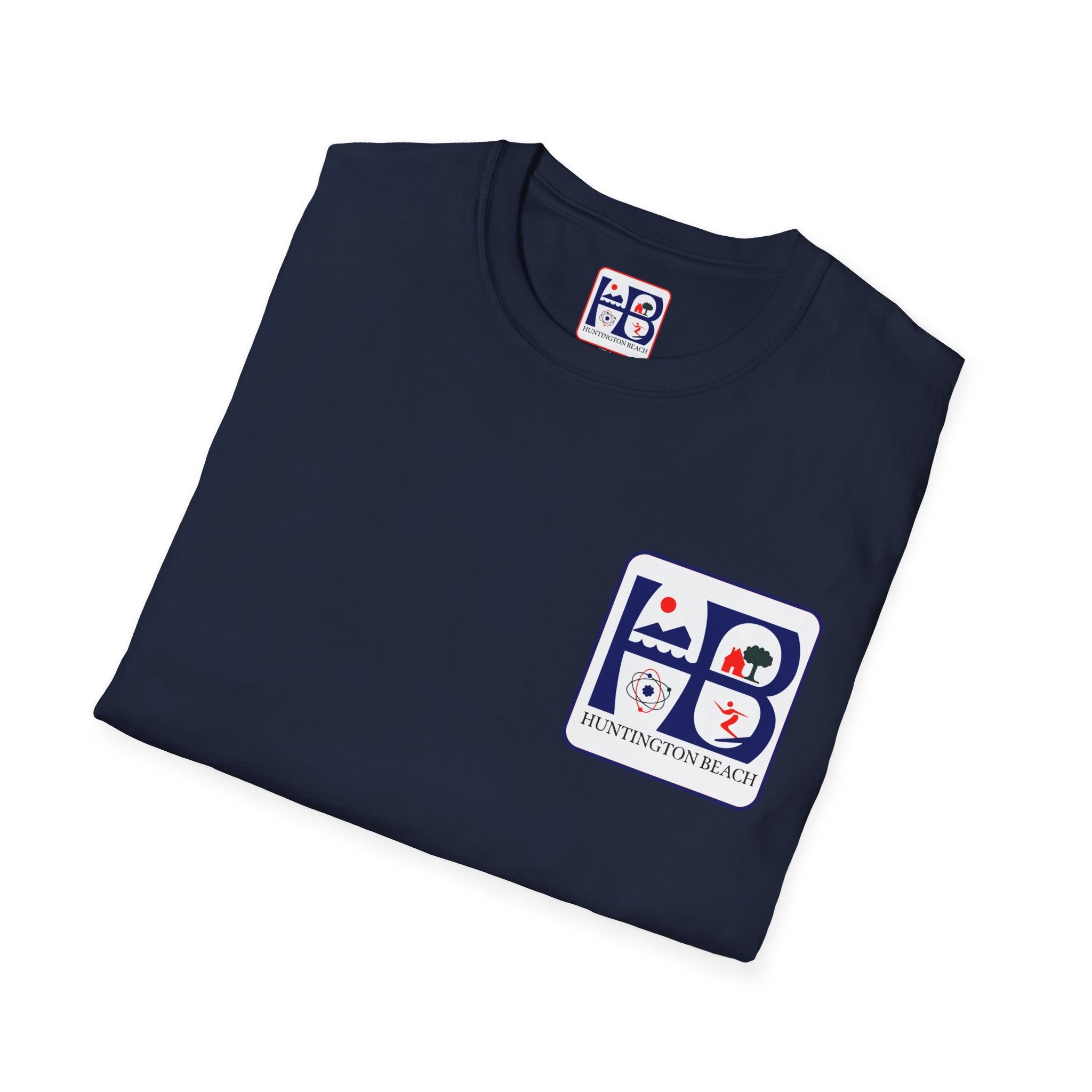 Huntington Beach Retro Logo T-Shirt — HB Surf & Sunset Tee (printed 3 side)